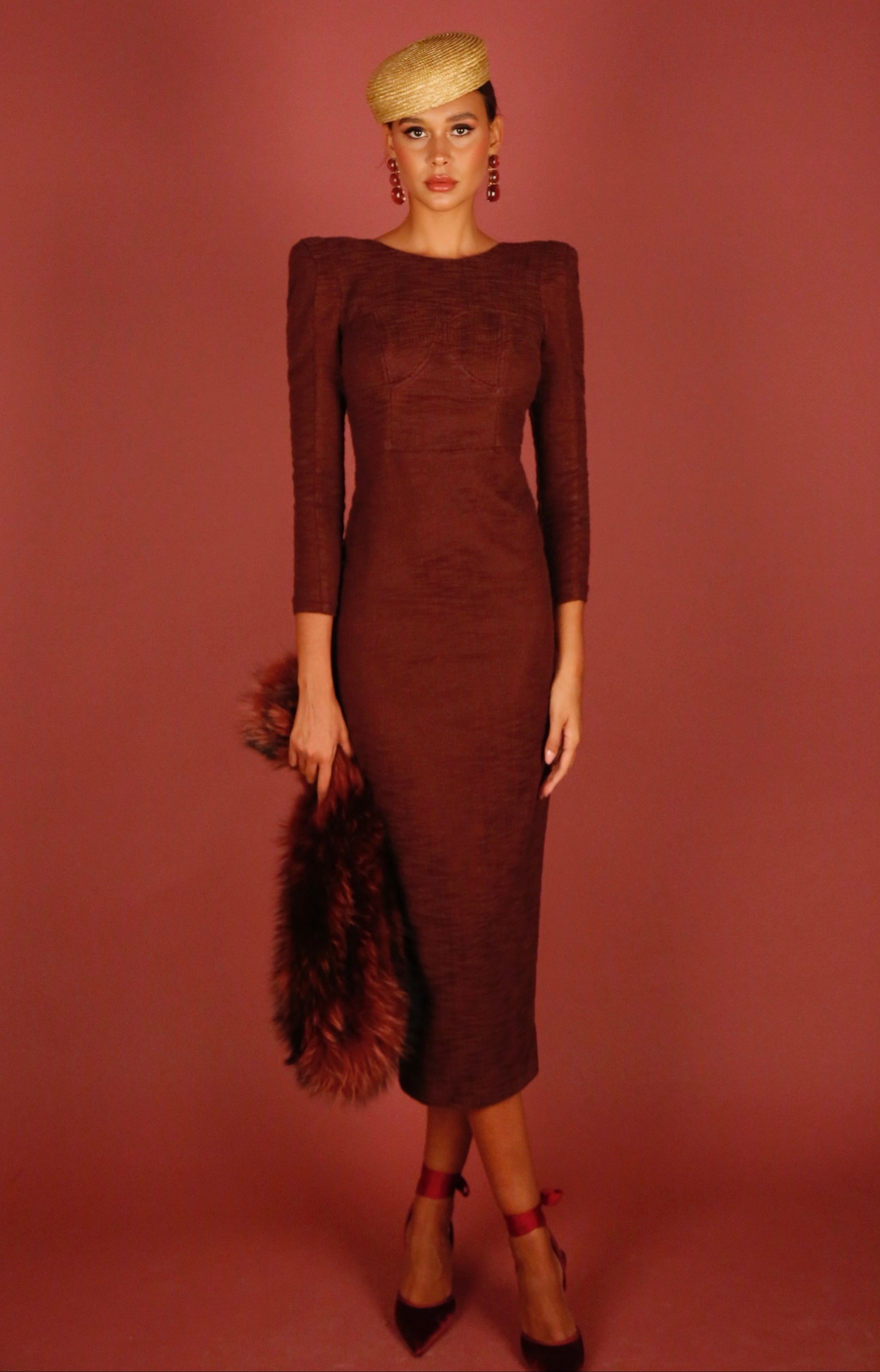Vestido Moscu Burdeos