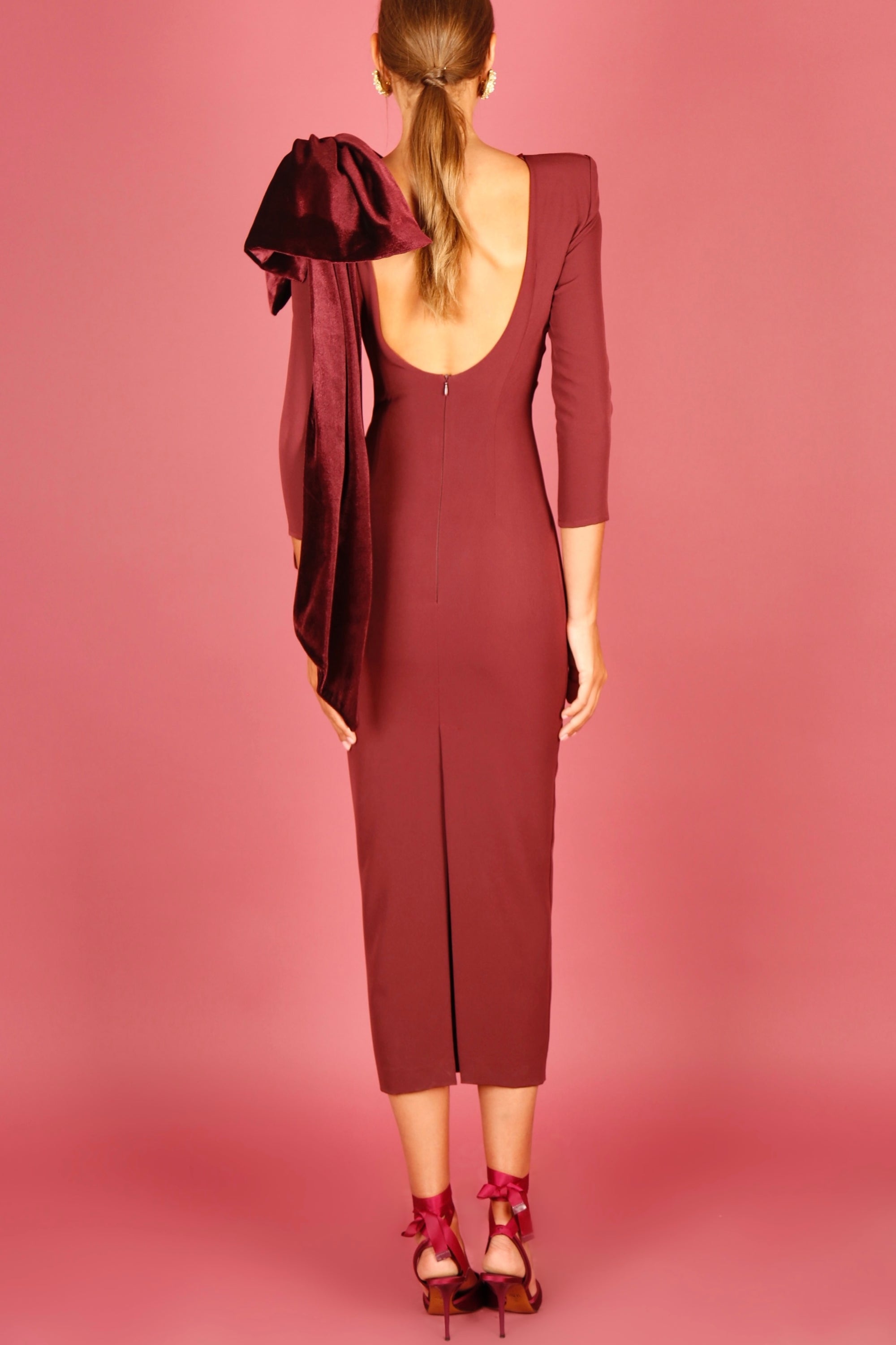 Vestido Viena Burdeos