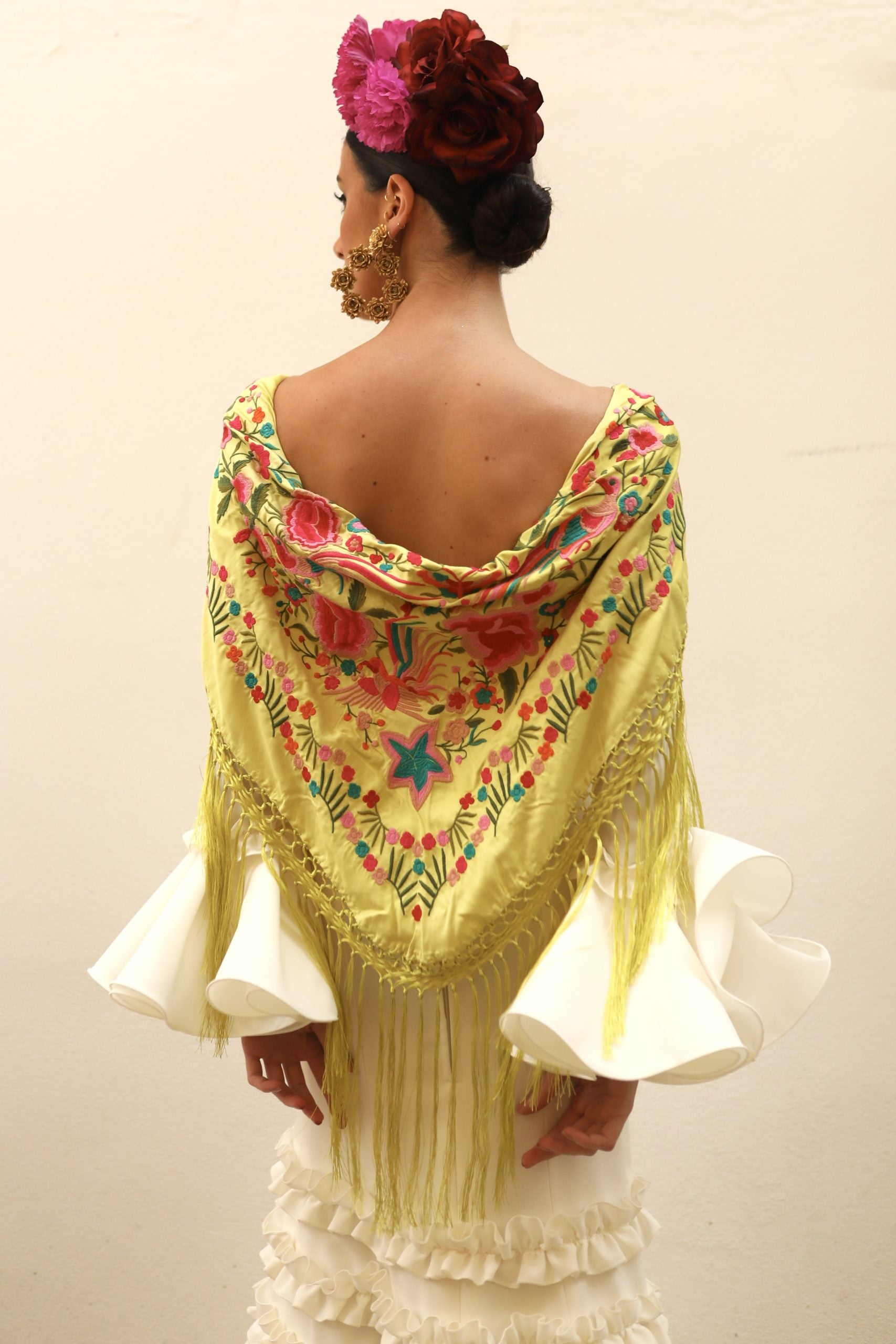 Small Shawl Embroidered Birds