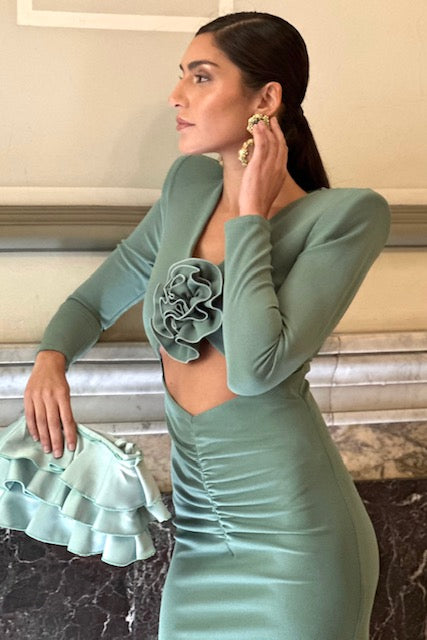 Vestido Habana Verde Seco