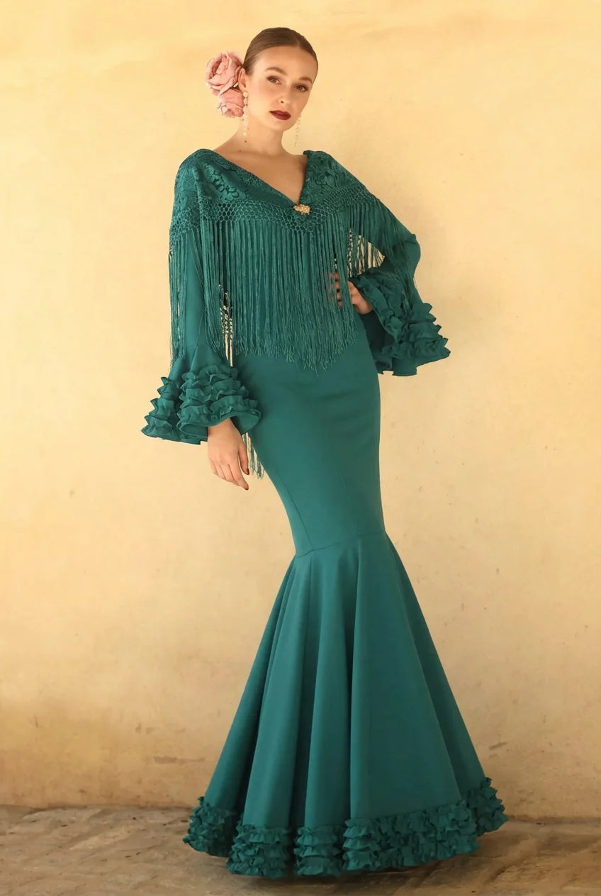 Vestido Flamenca Lilium Esmeralda – Sibilina