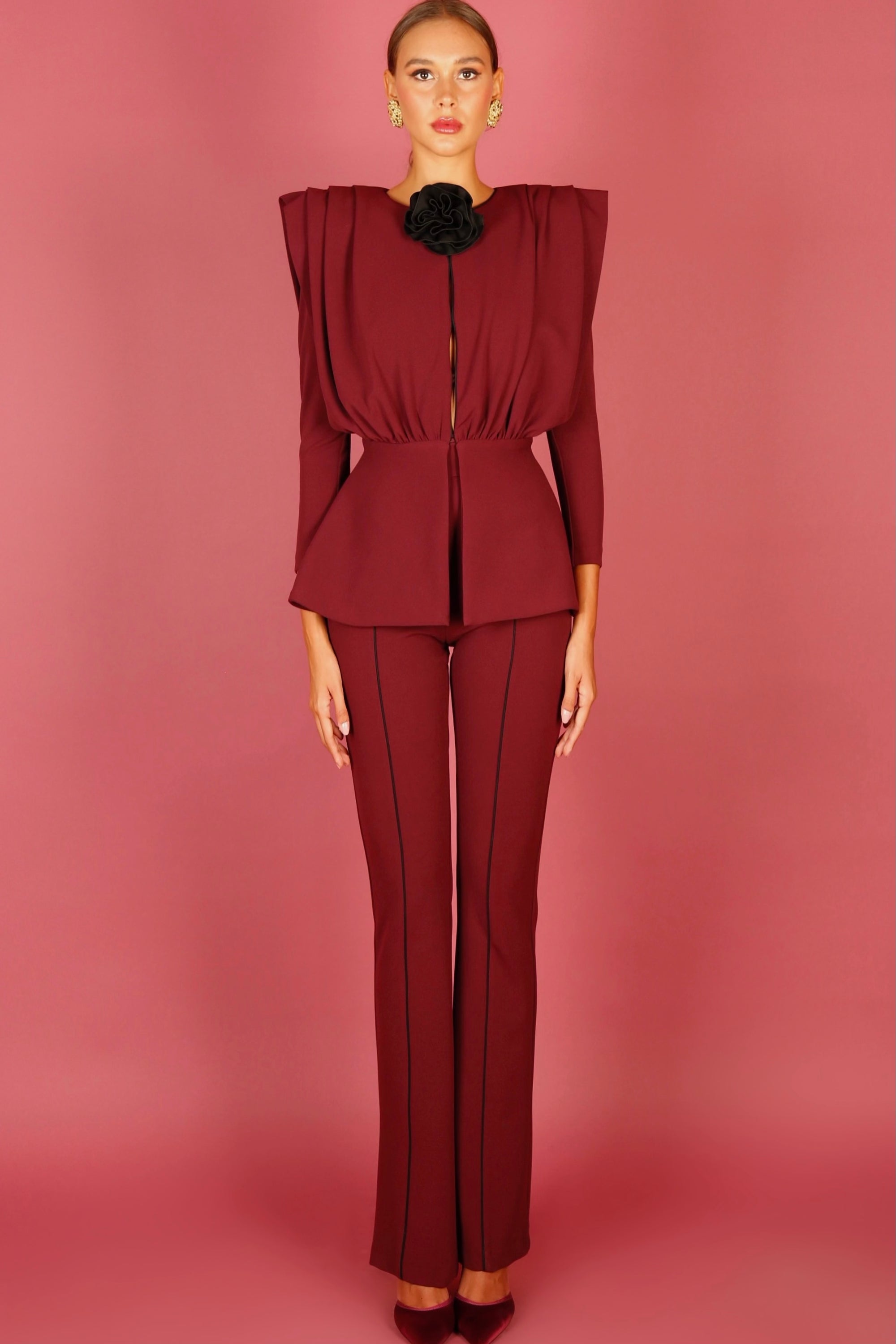 Traje Sevilla Burdeos