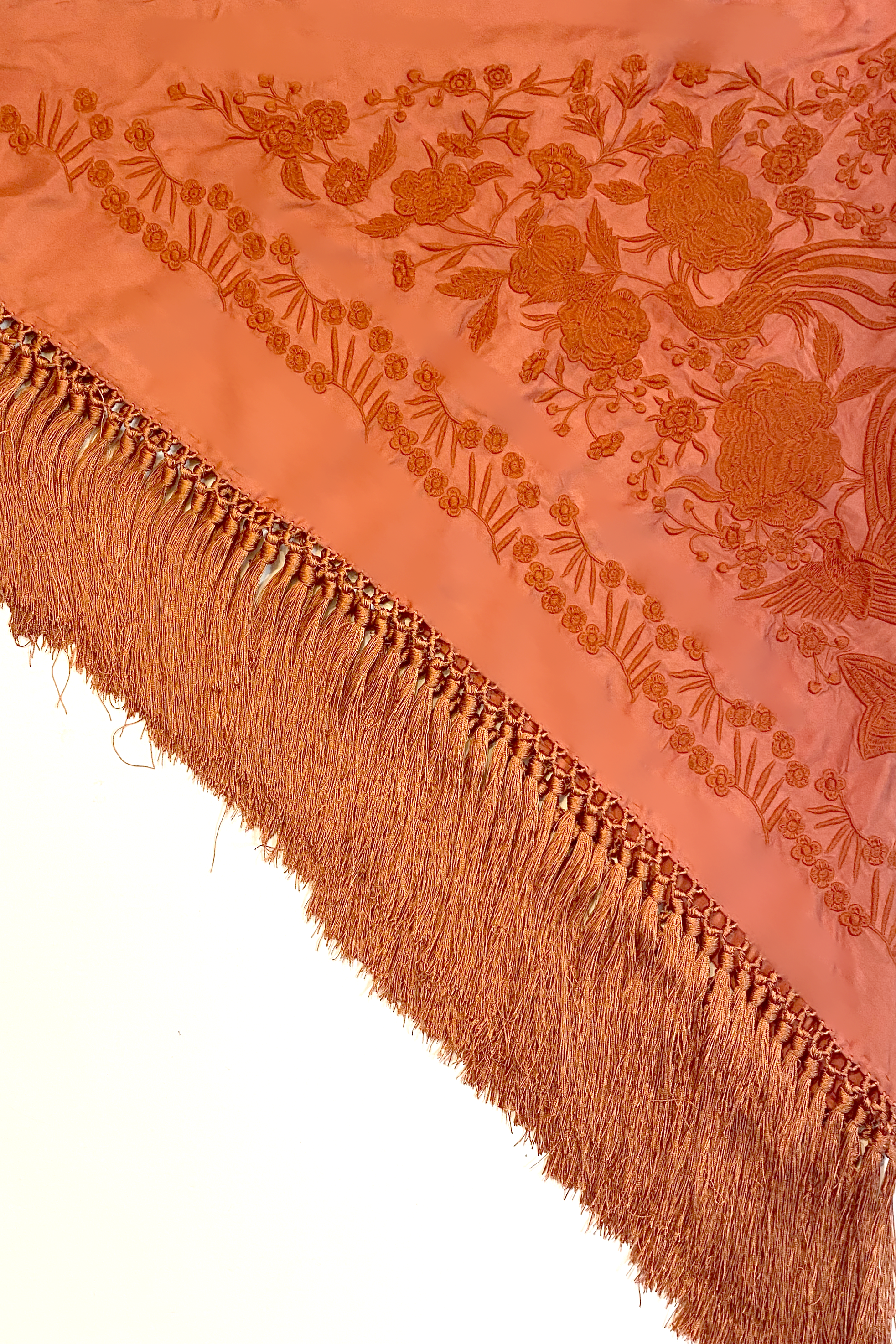 Small Shawl Embroidered Birds