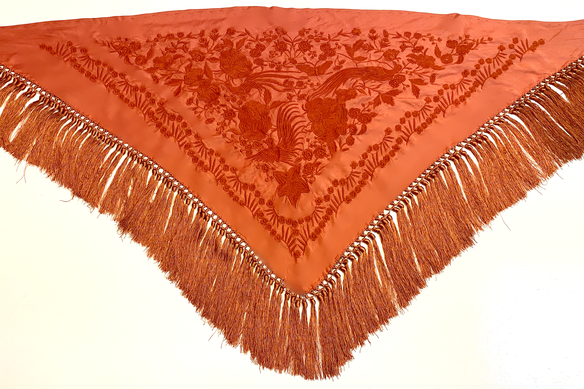 Small Shawl Embroidered Birds