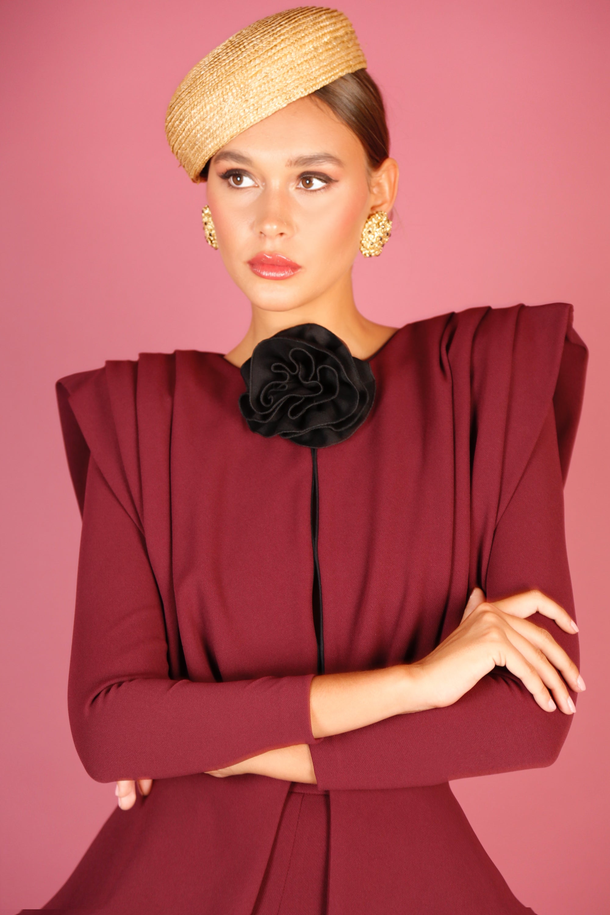 Traje Sevilla Burdeos