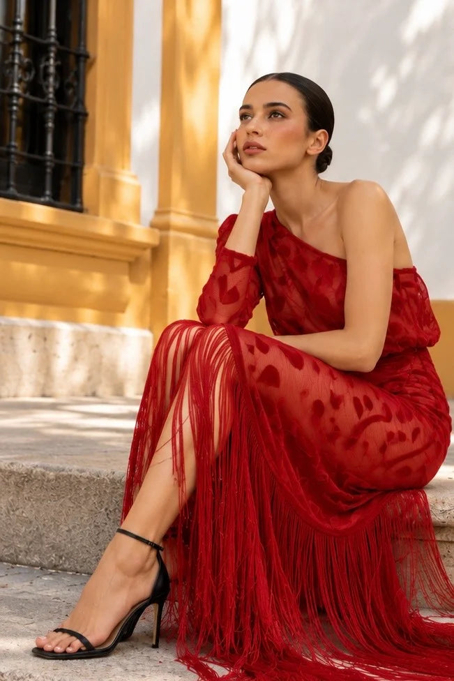 Total Look Abril Asimétrico Rojo