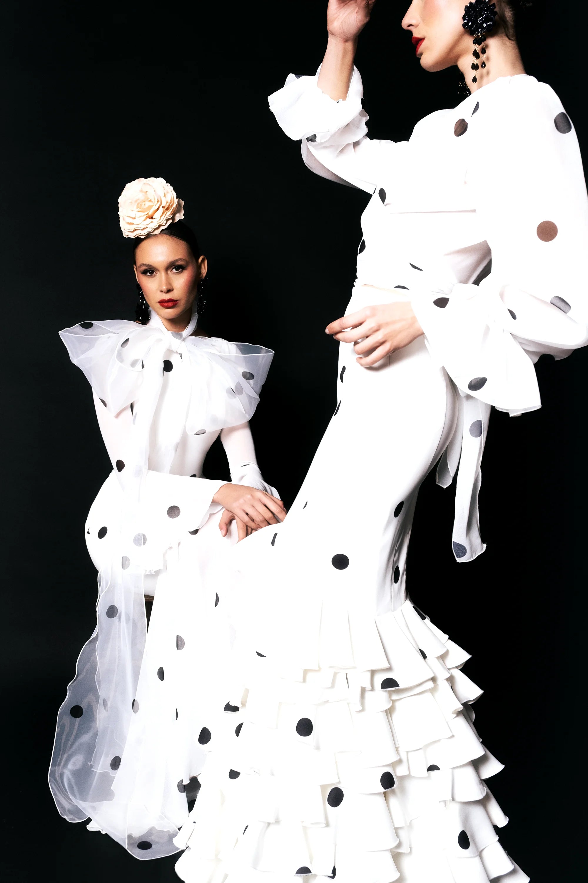 Vestido Ava Lunares Negros