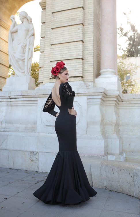 Vestido Flamenca Estrella Negro