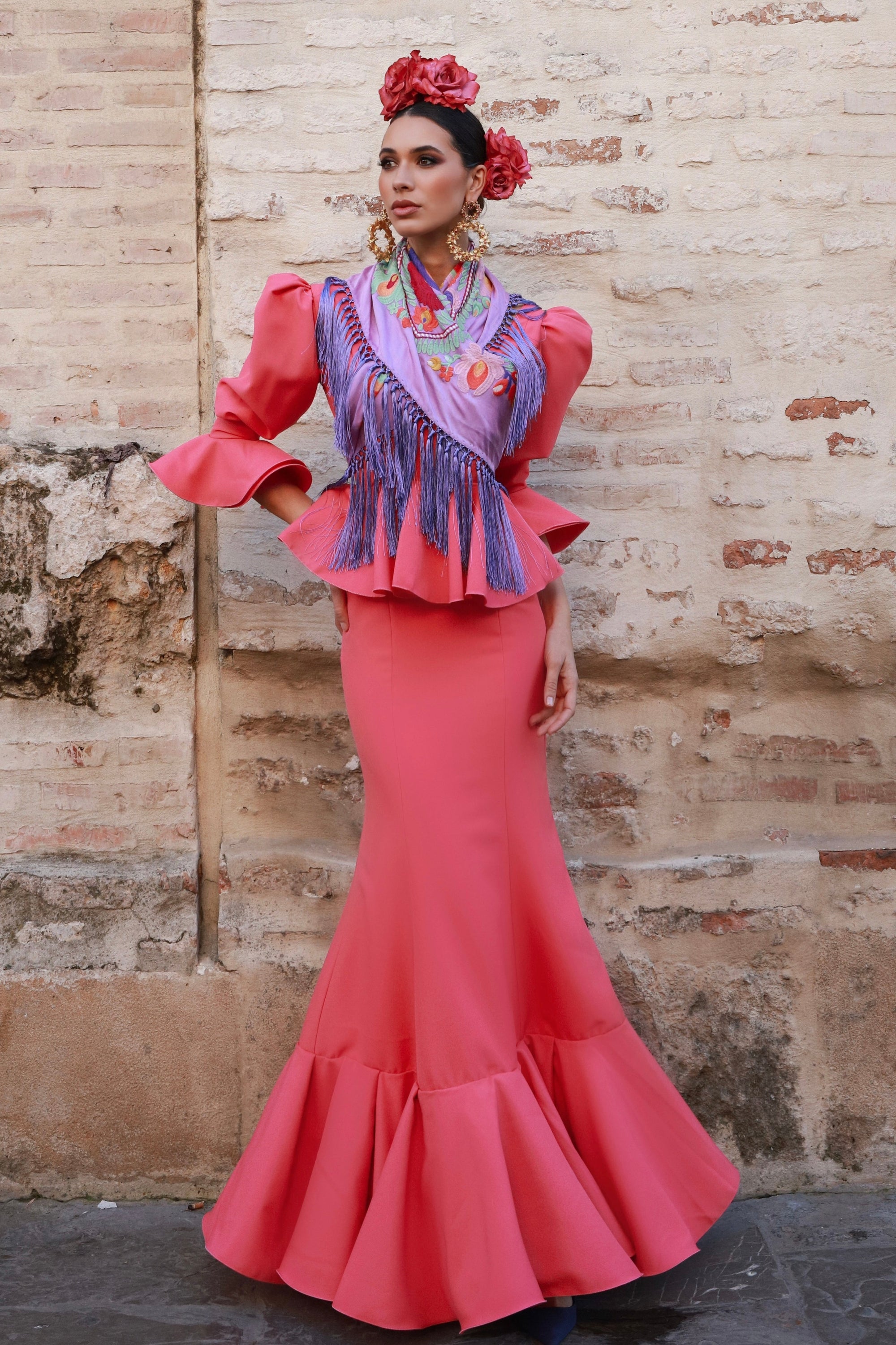 Vestido Flamenca Pepita Sunset
