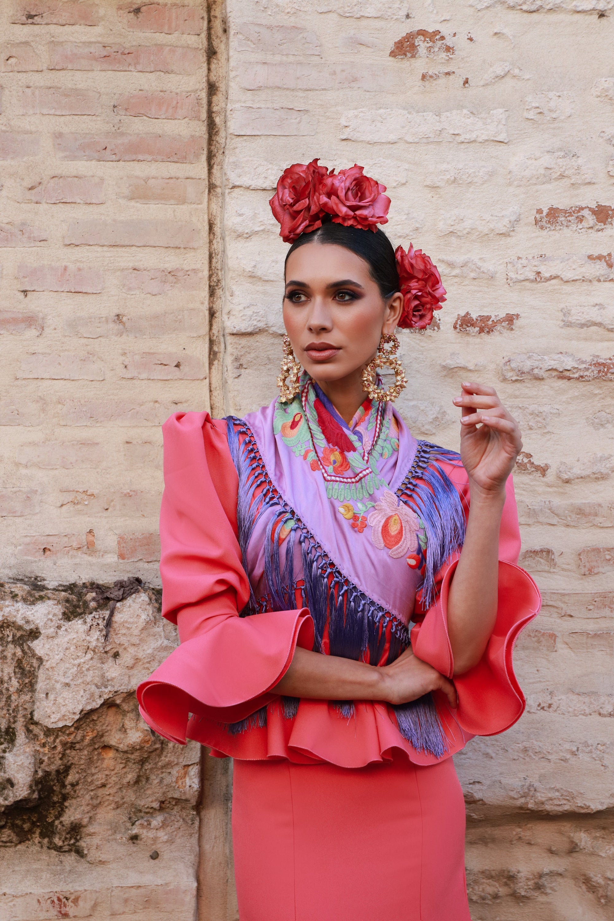 Vestido Flamenca Pepita Sunset