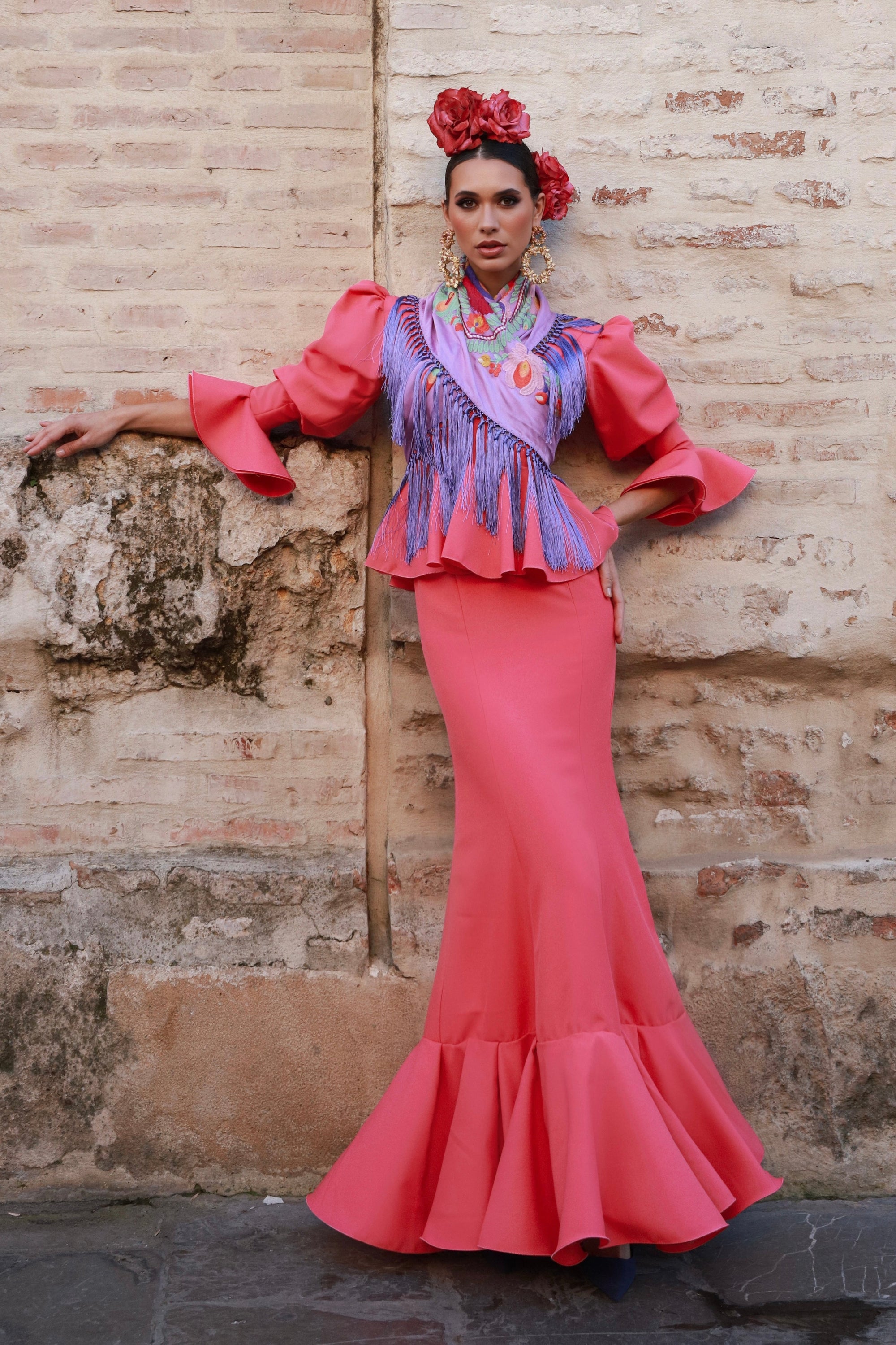 Vestido Flamenca Pepita Sunset