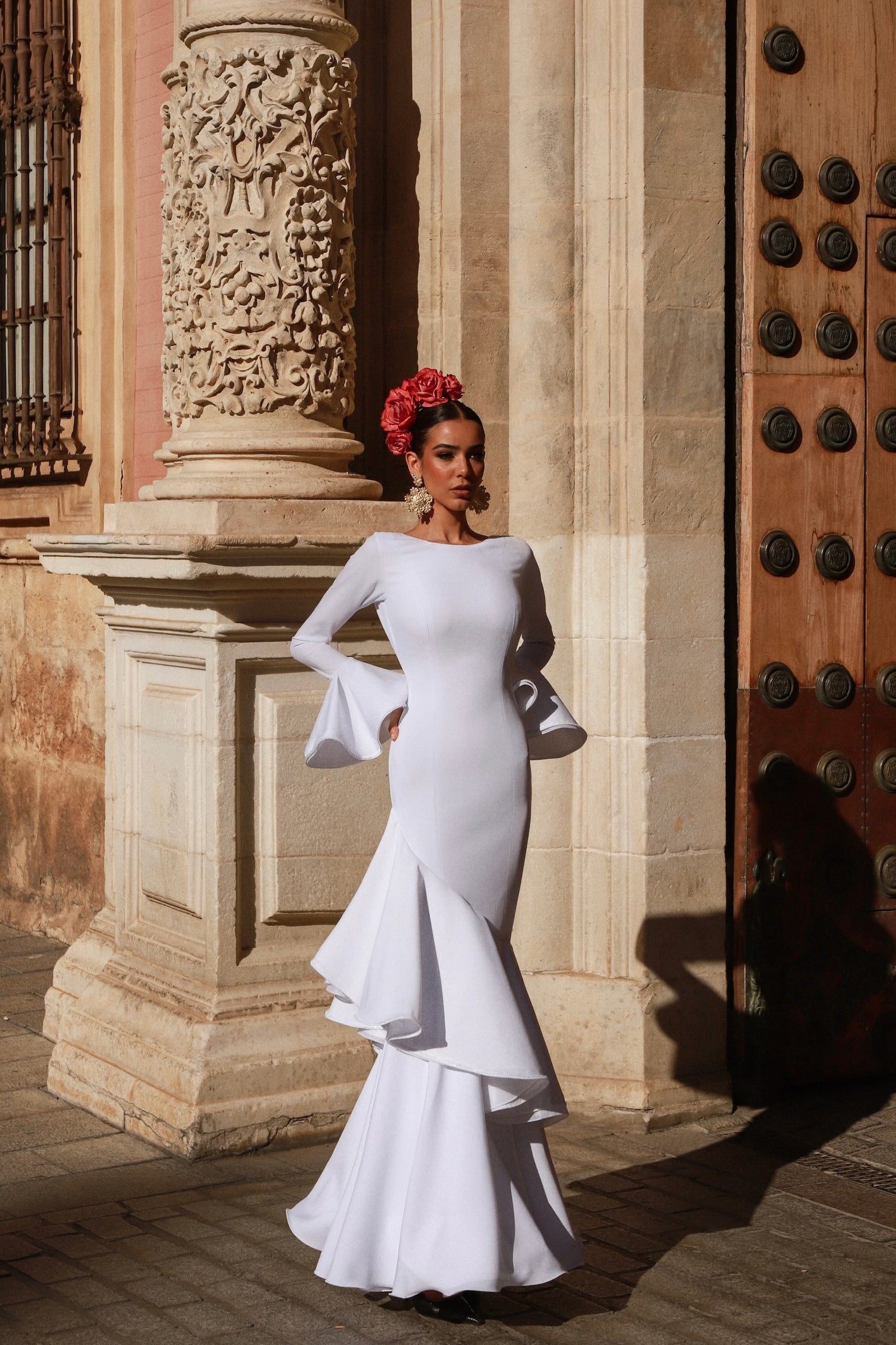 Vestido Flamenca Victoria Blanco
