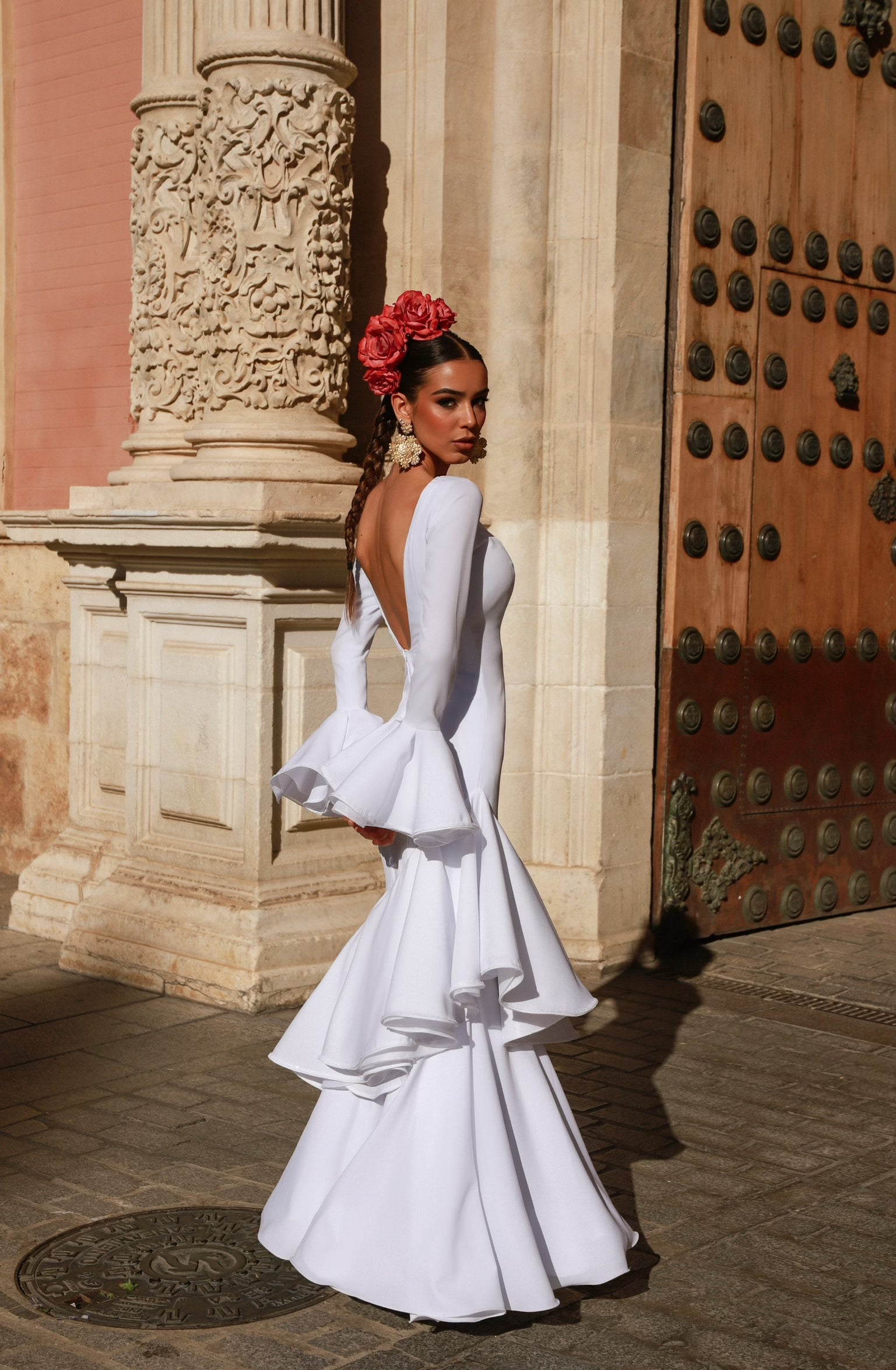 Vestido Flamenca Victoria Blanco
