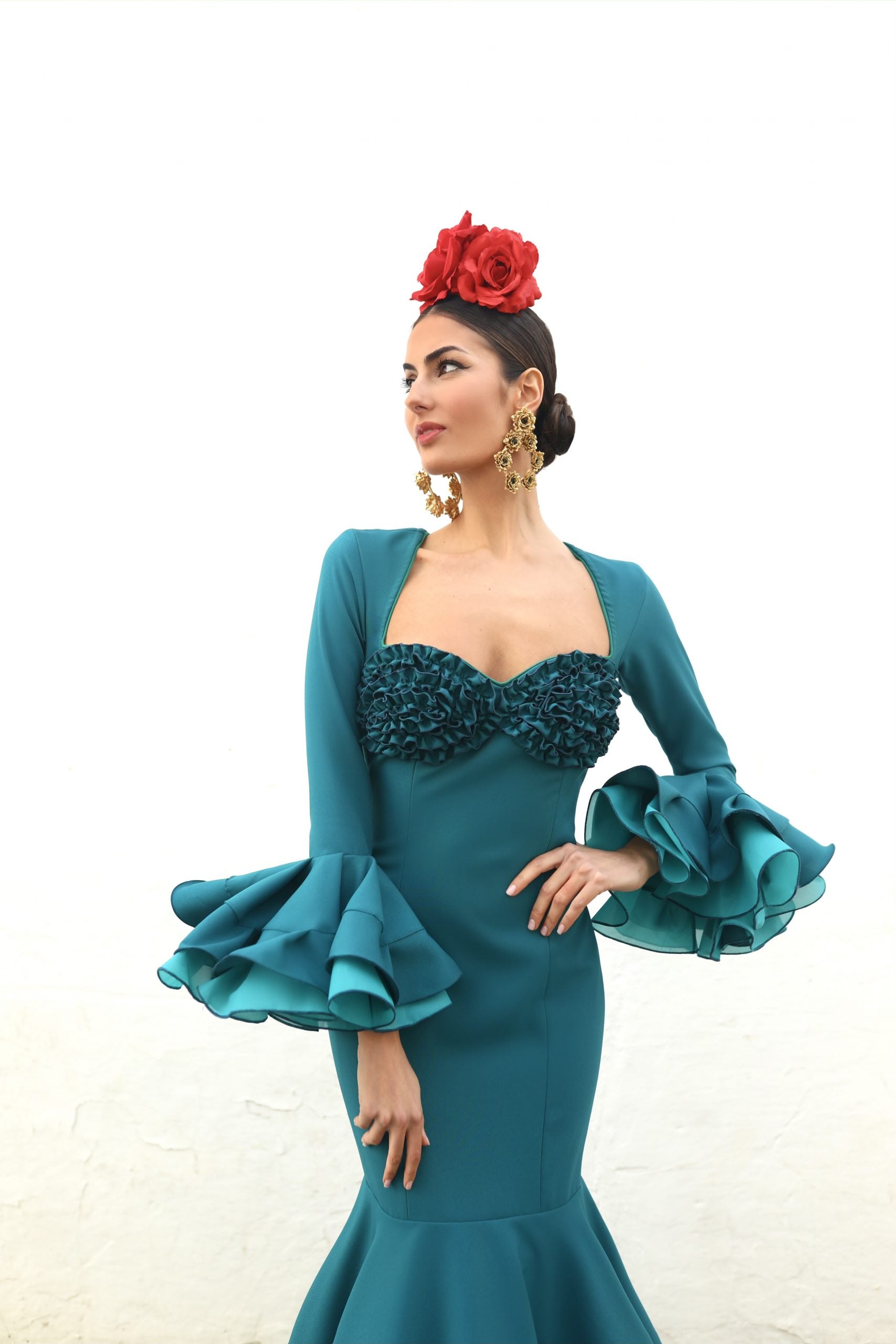 Vestido Flamenca Malena Esmeralda
