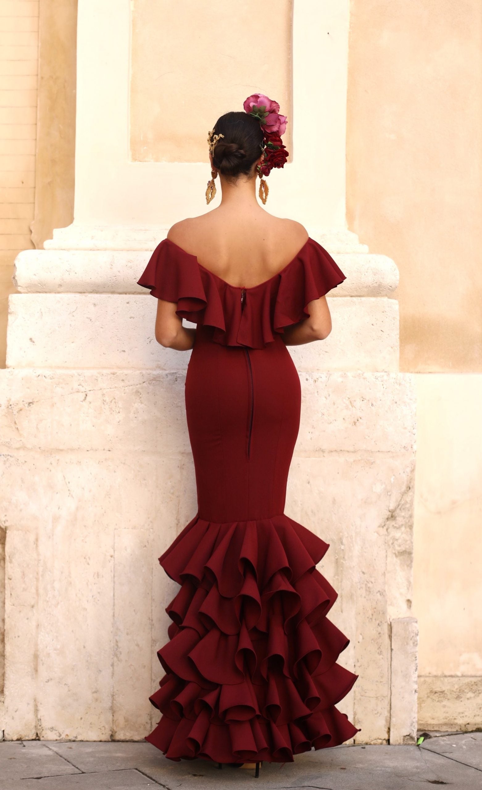 Vestido Flamenca Teresa Burdeos