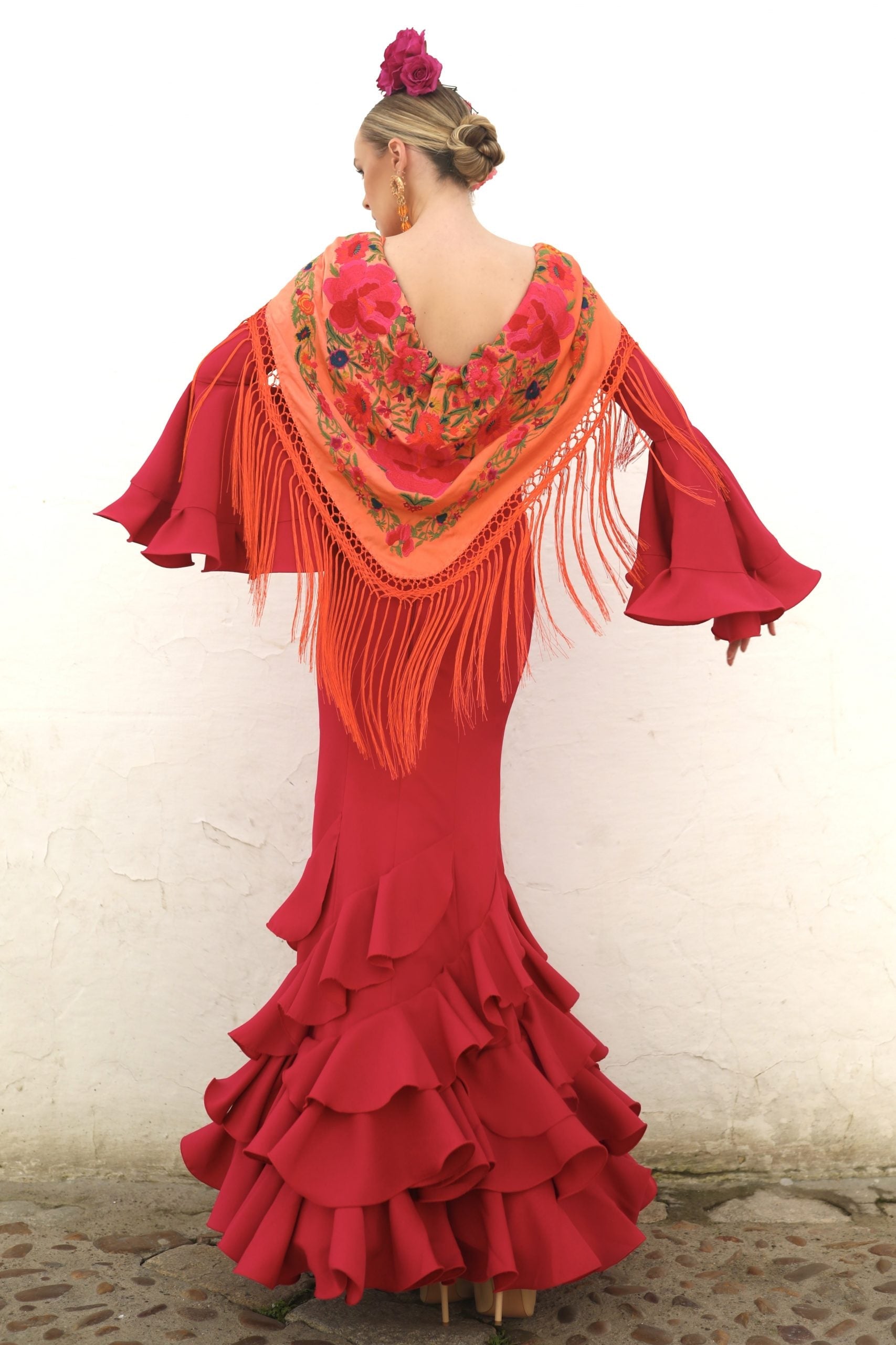 Vestido Flamenca Leonor Rojo