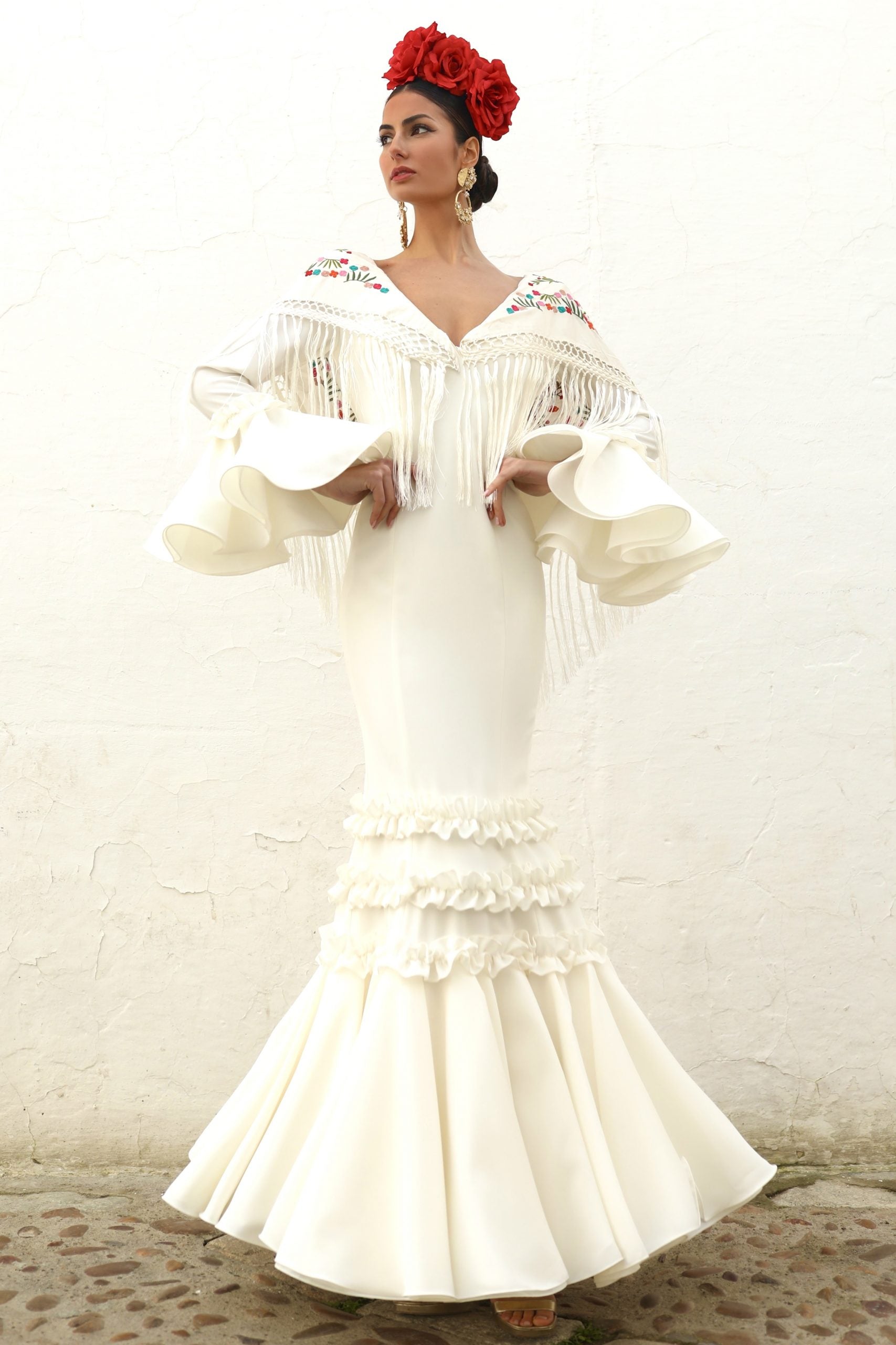 Vestido Flamenca Luisa Beige