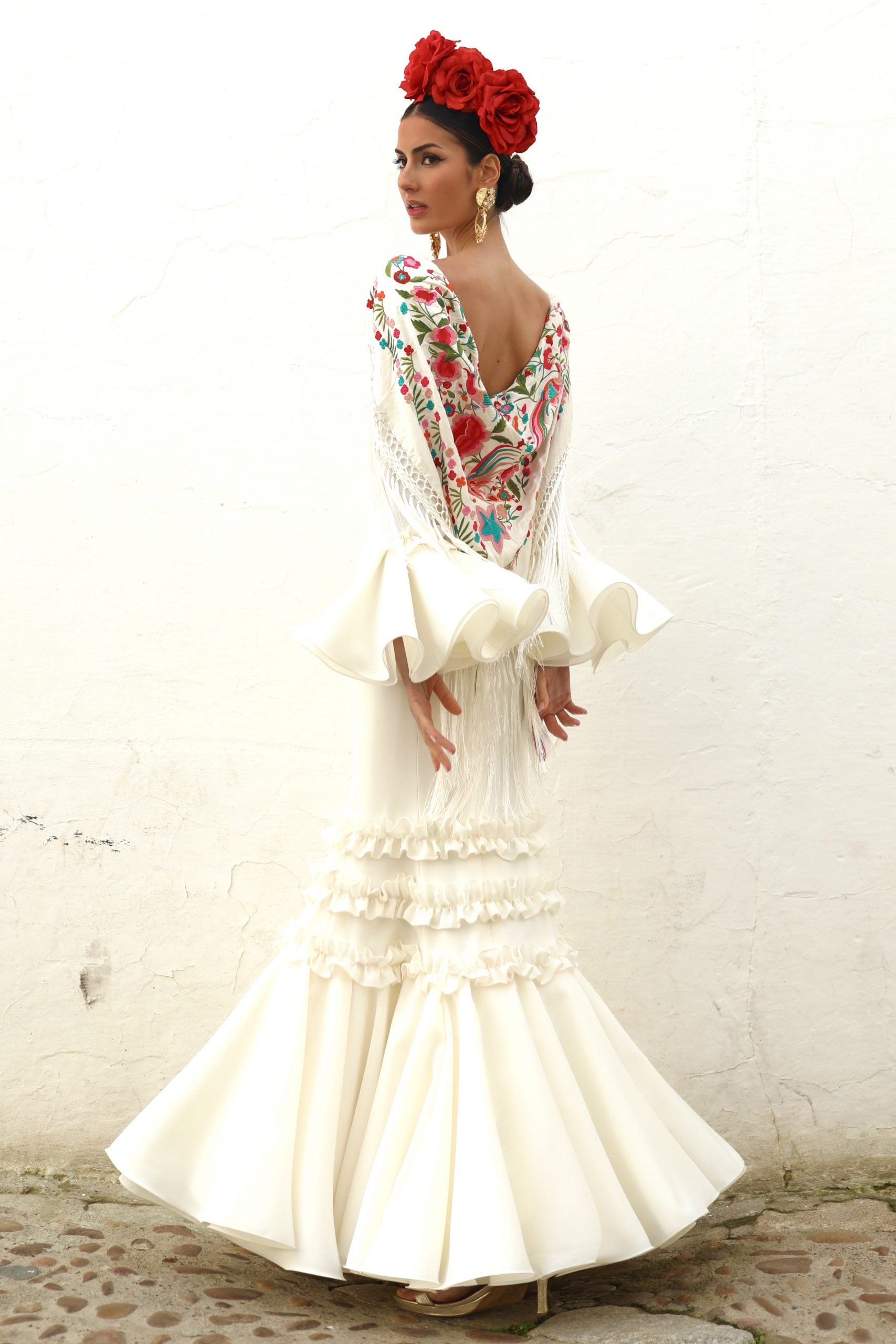 Vestido Flamenca Luisa Beige