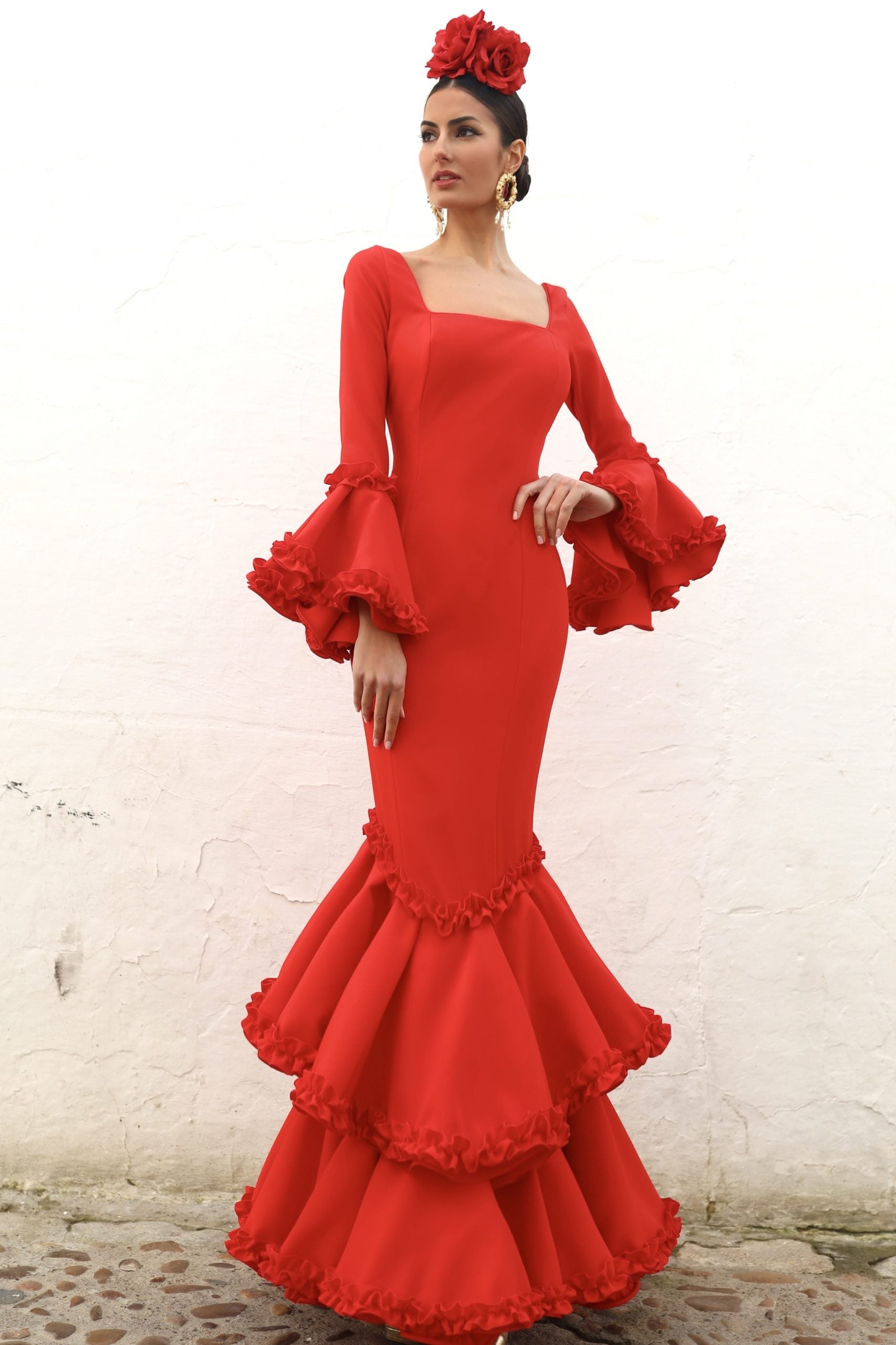 Vestido Flamenca Eugenia Rojo