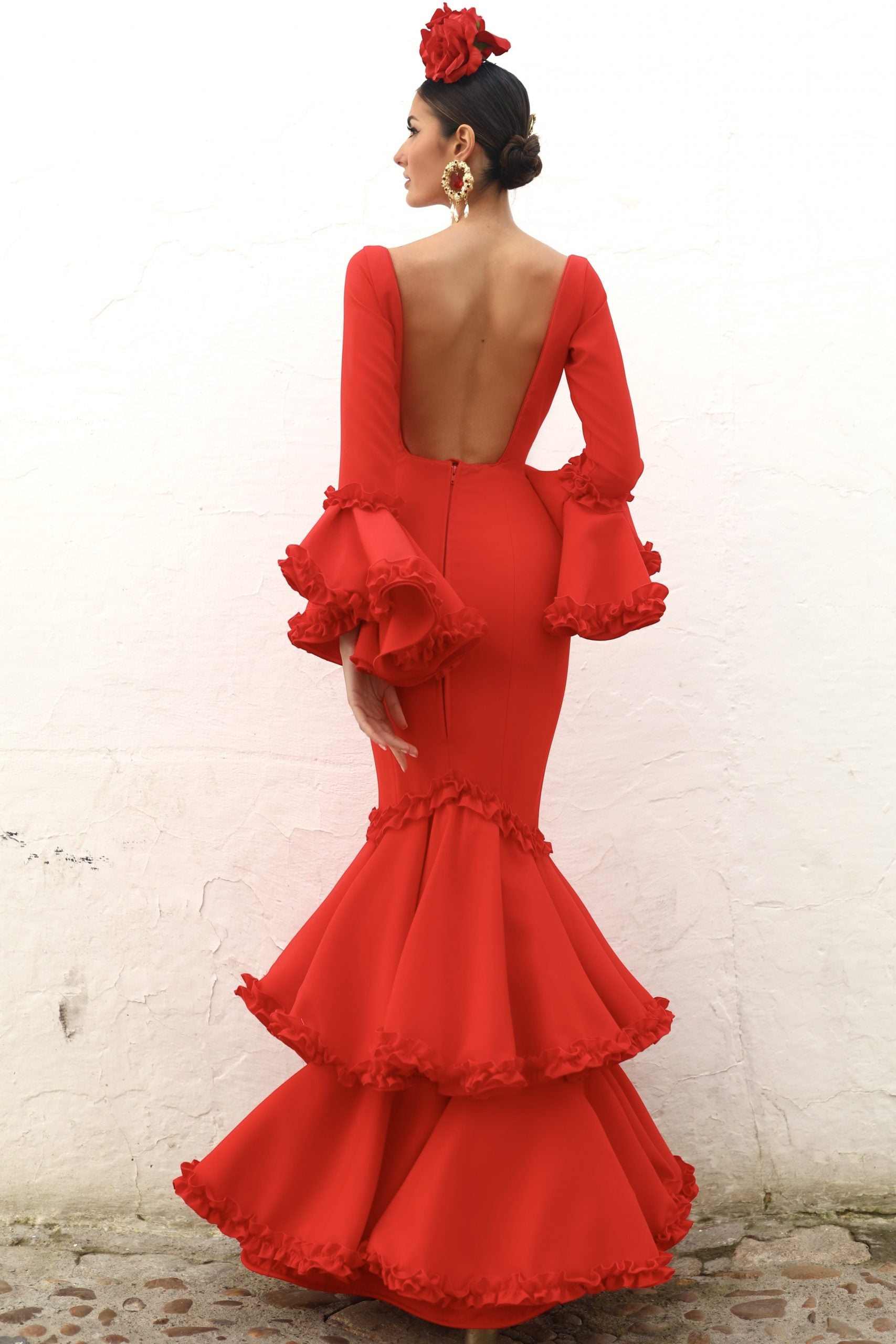 Vestido Flamenca Eugenia Rojo