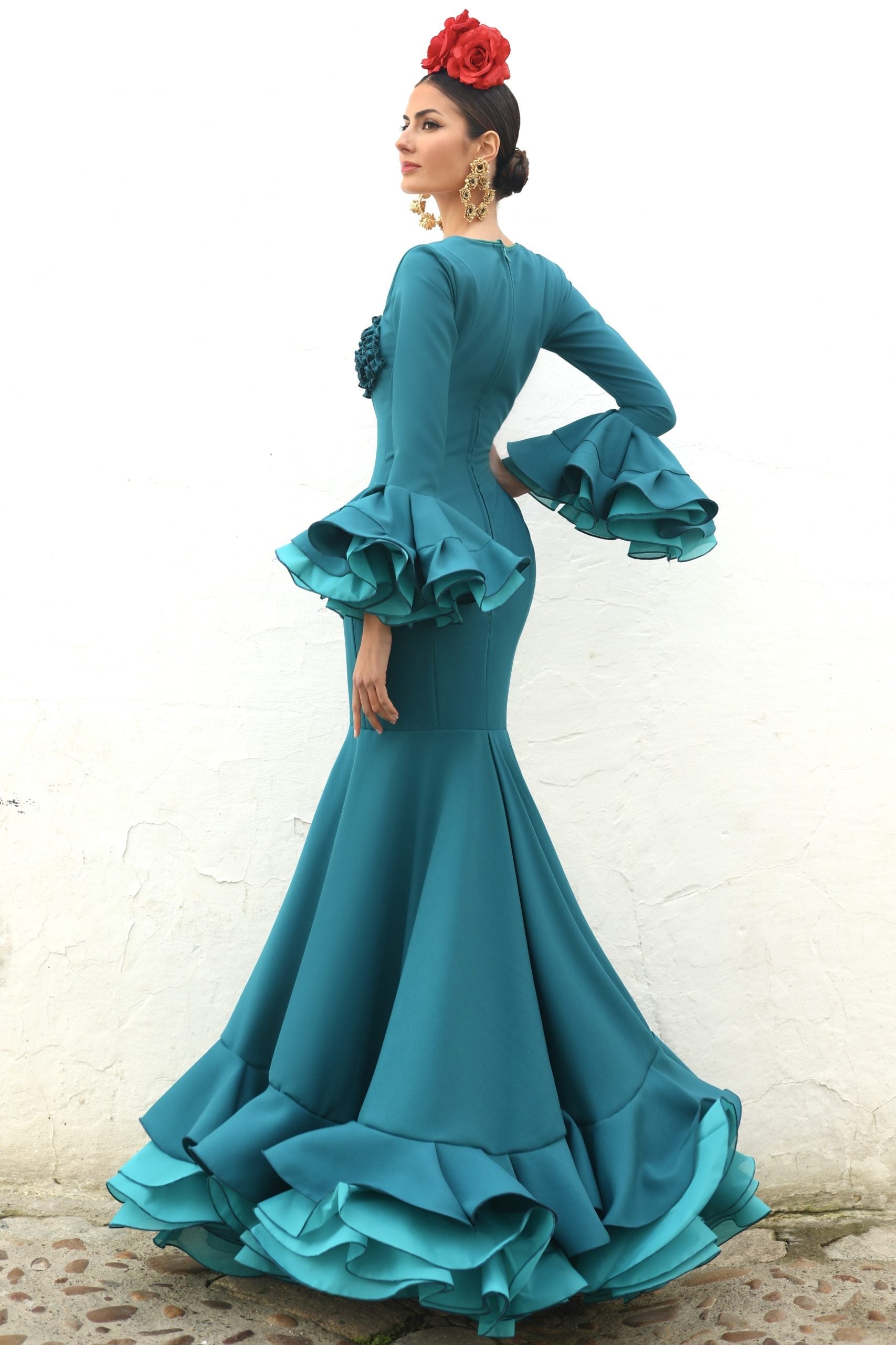 Vestido Flamenca Malena Esmeralda