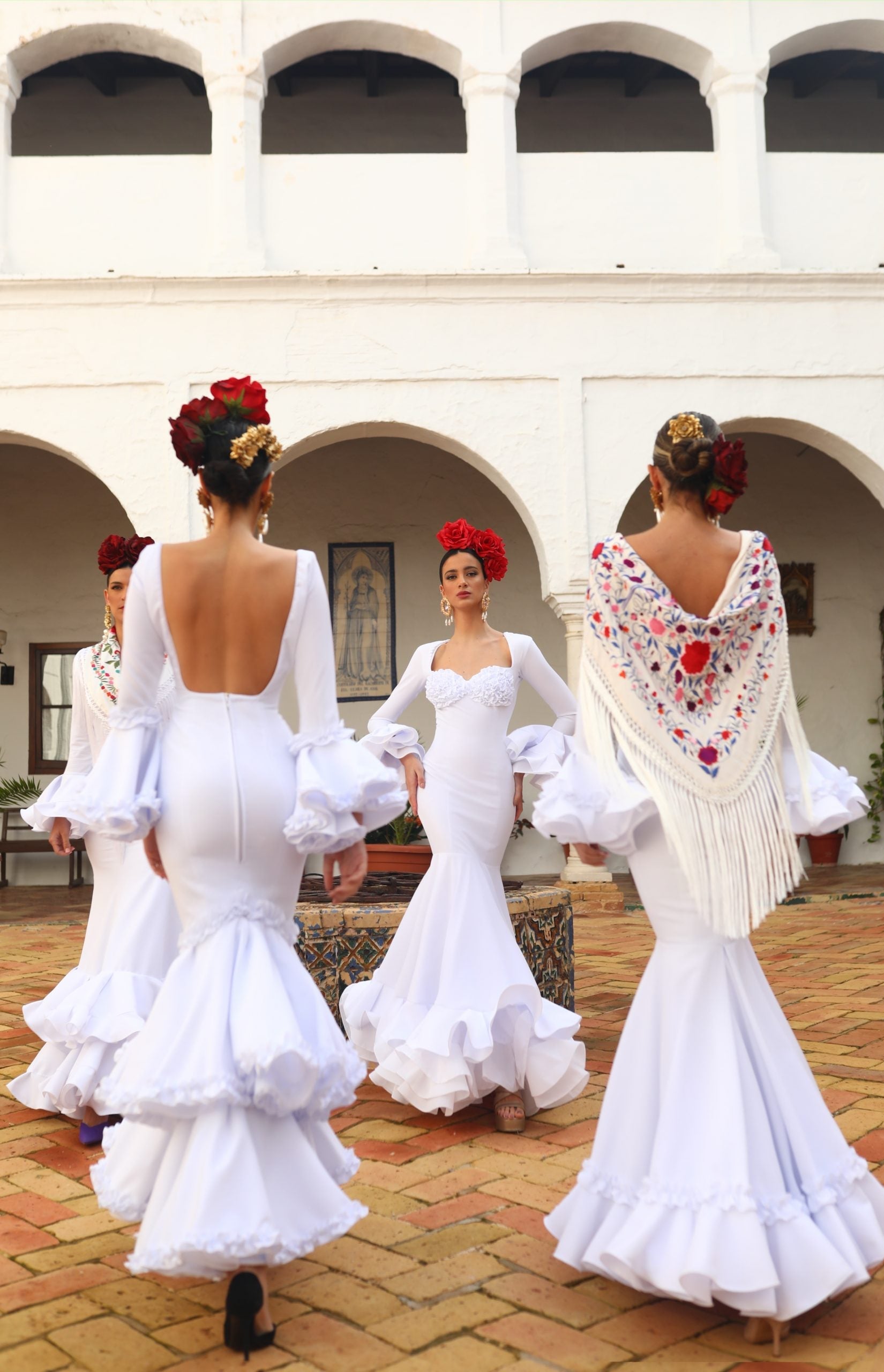 Vestido Flamenca Eugenia Blanco