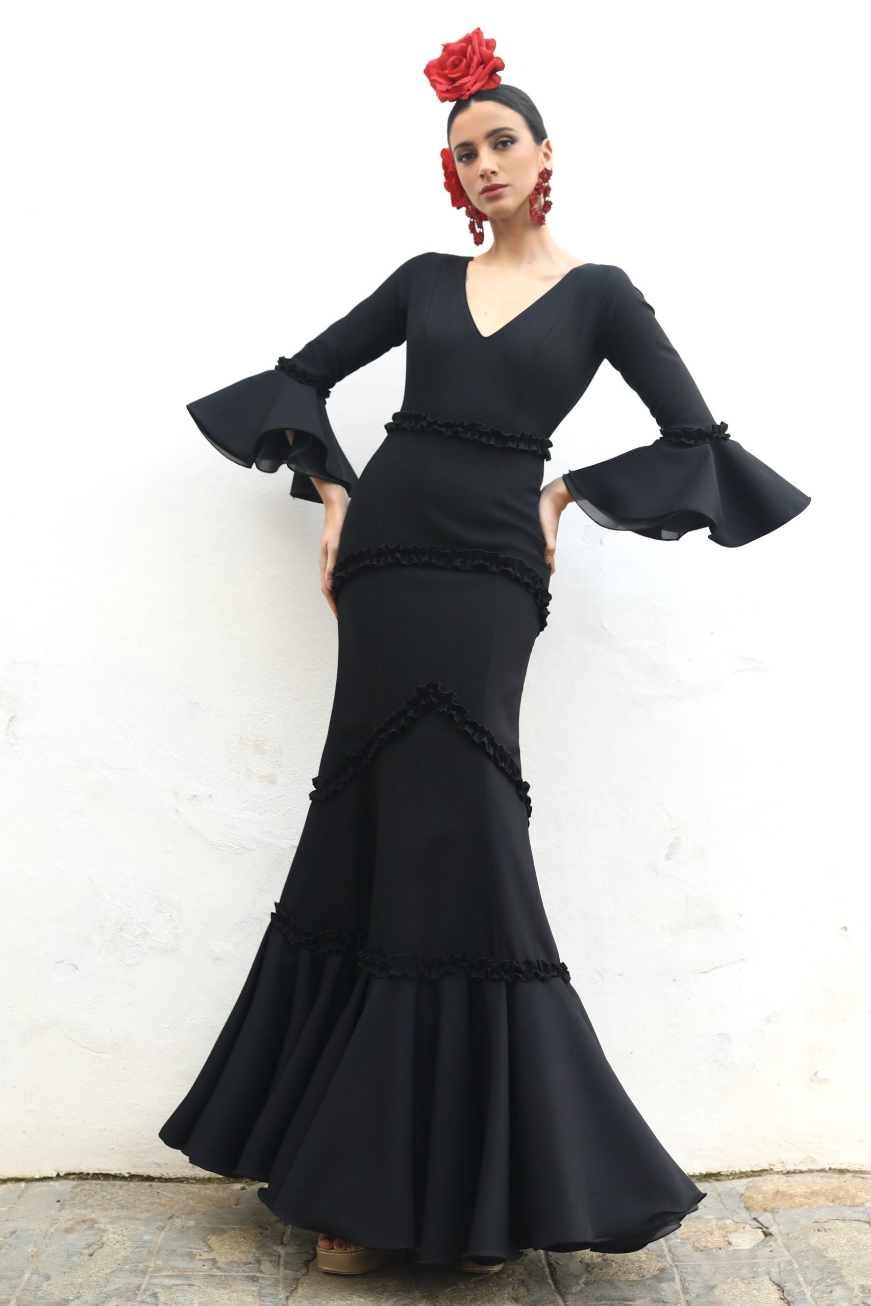 Vestido Flamenca Granada Negro