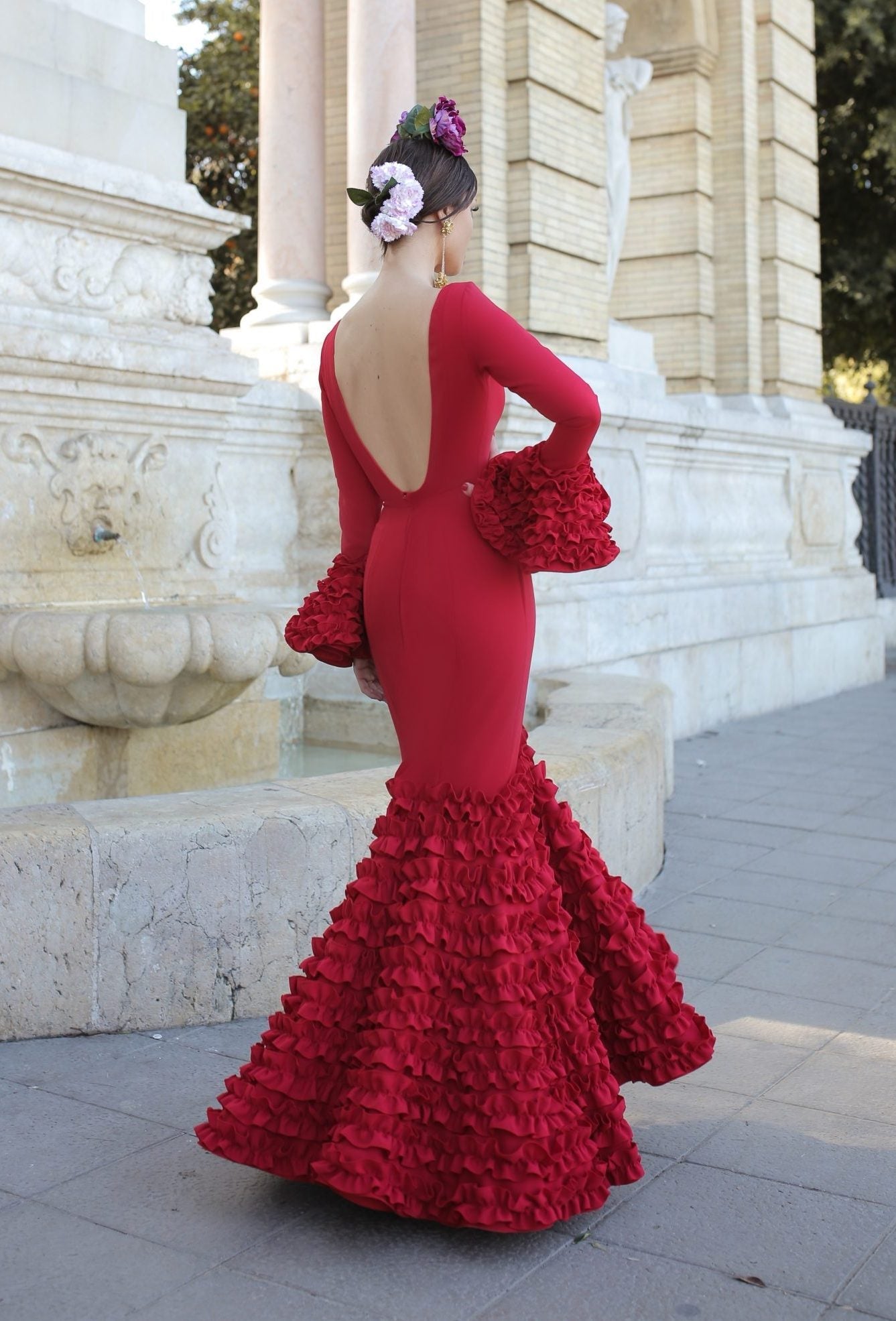 Vestido Flamenca María Rojo Sangre
