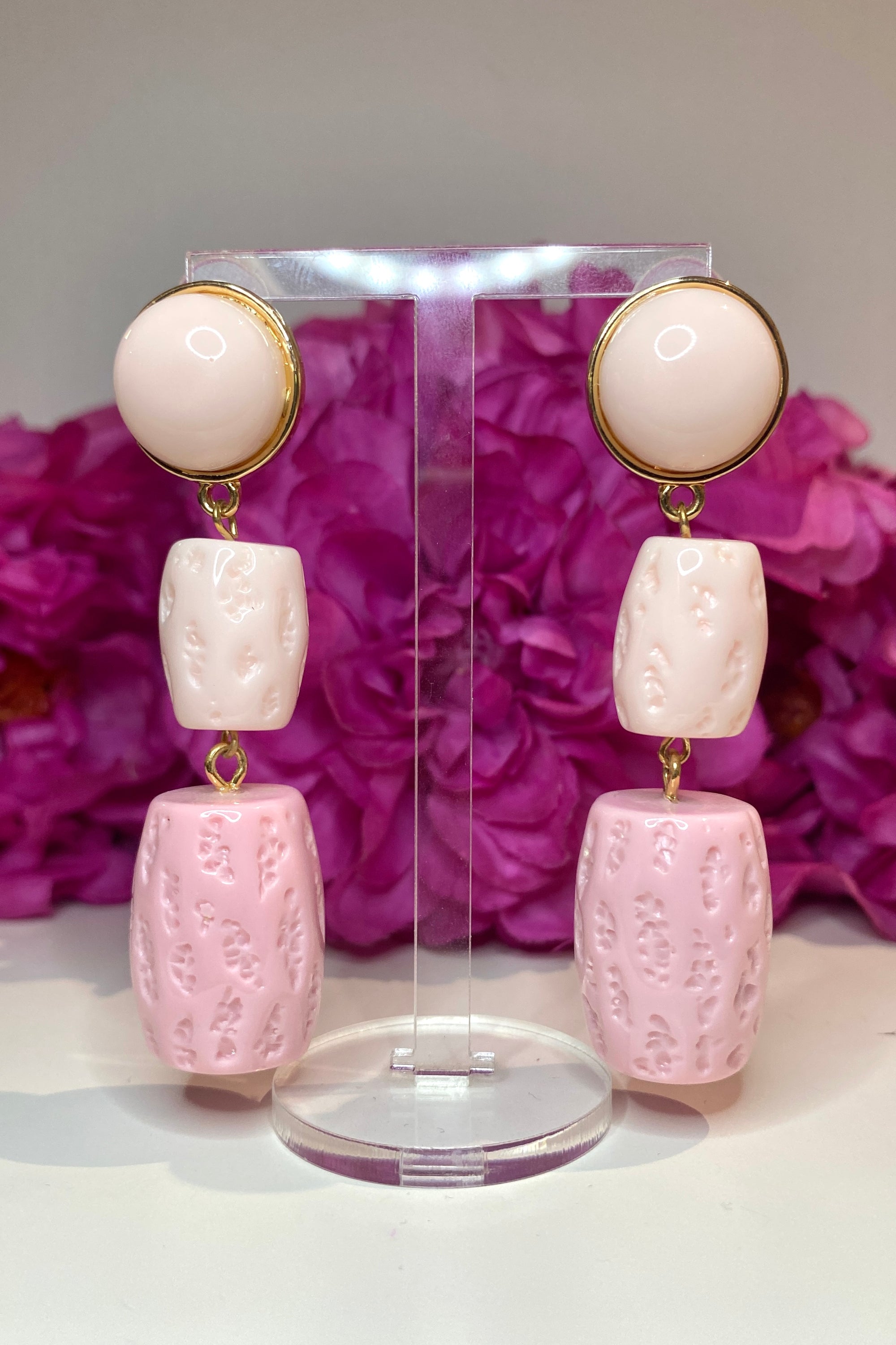 Pendientes Rocks Rosa