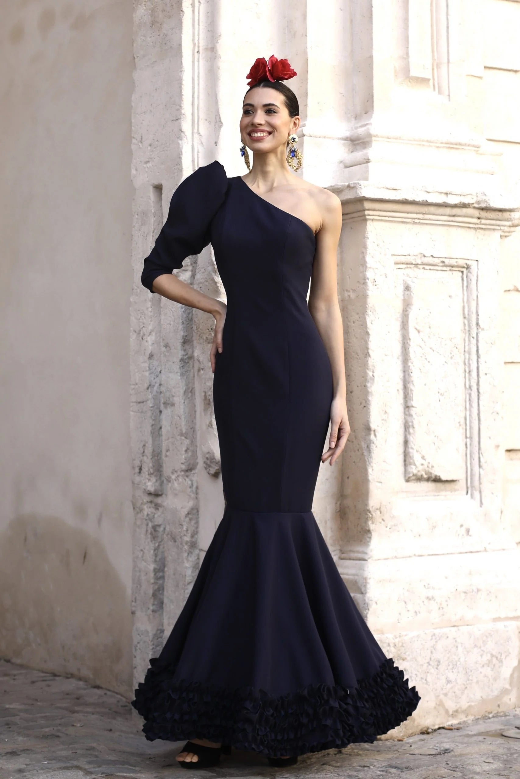 Vestido Flamenca Chiara Azul Noche
