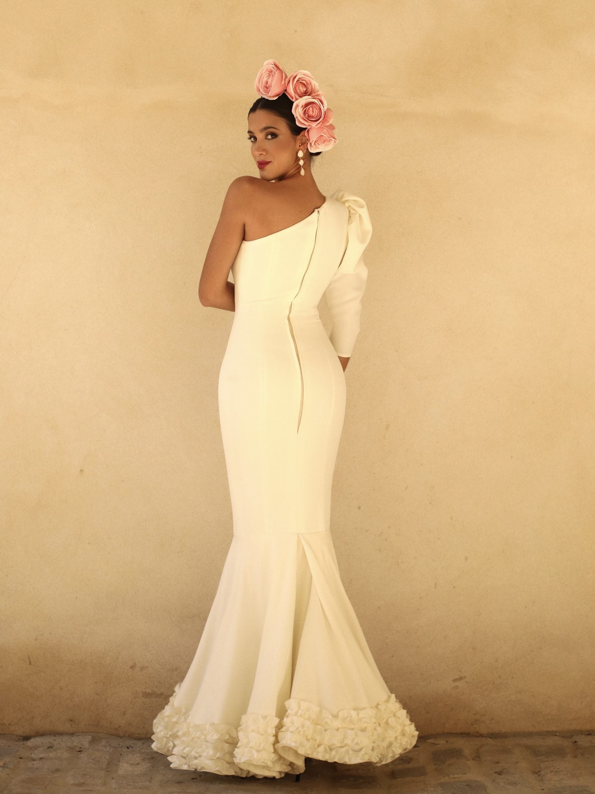 Vestido Flamenca Chiara Beige