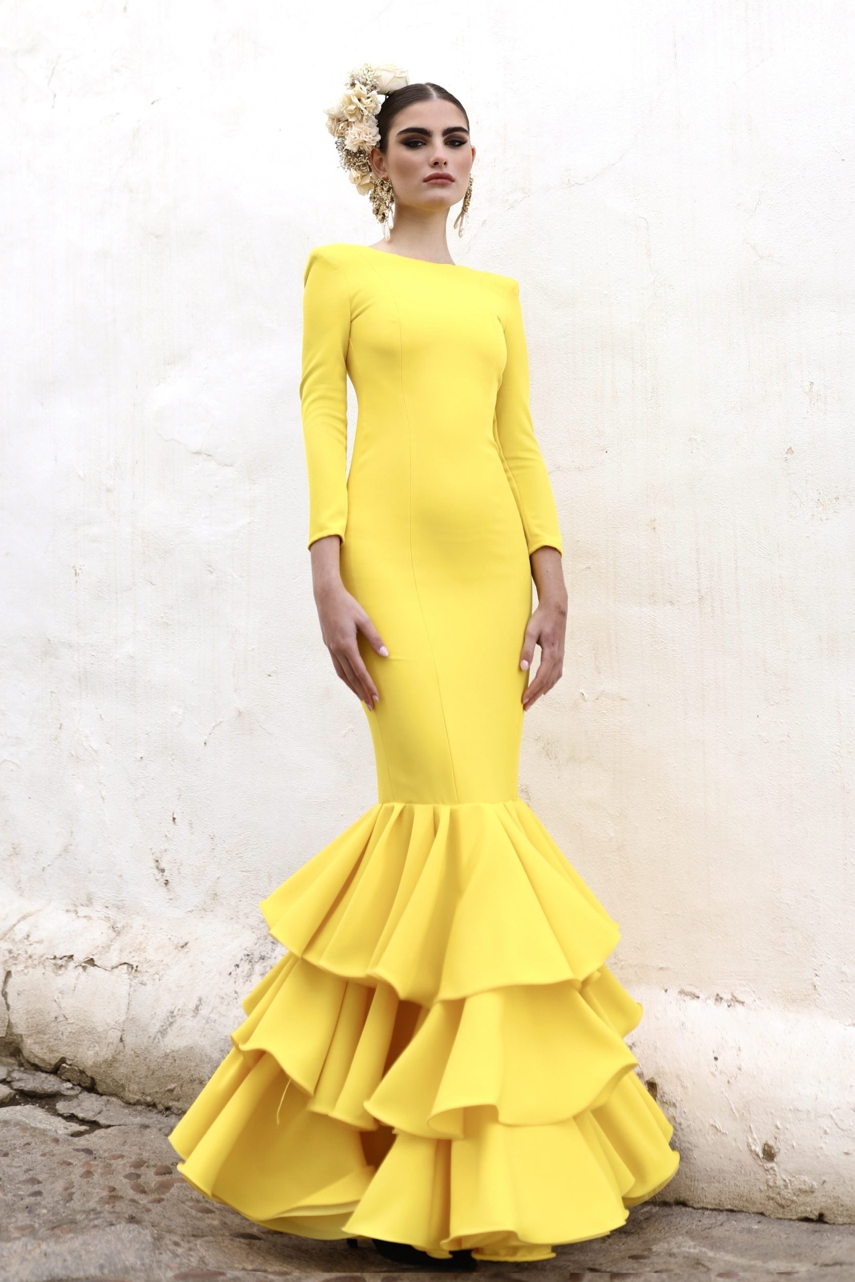 Vestido Flamenca Marina Amarillo