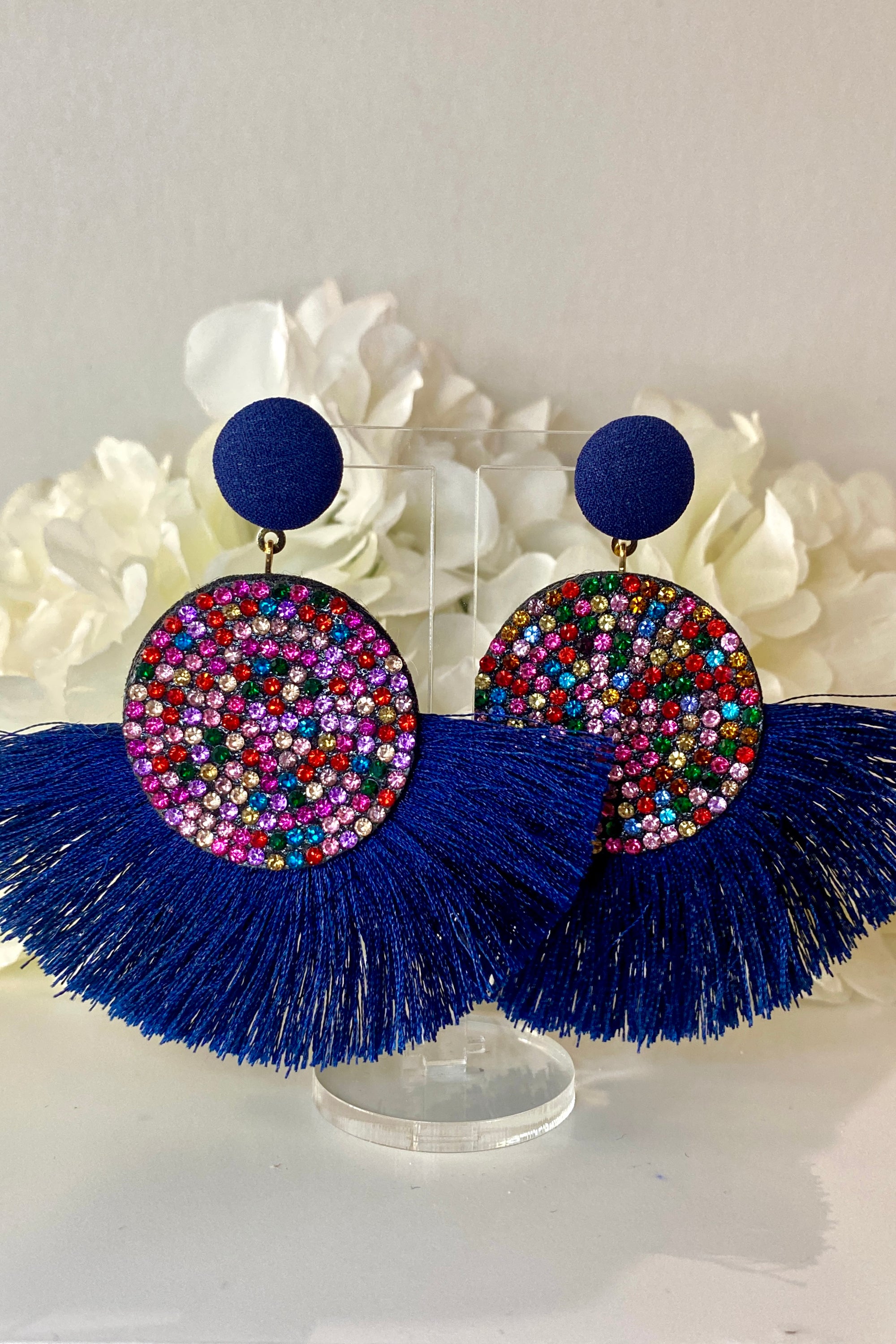 Pendientes Circular Flecos Colores