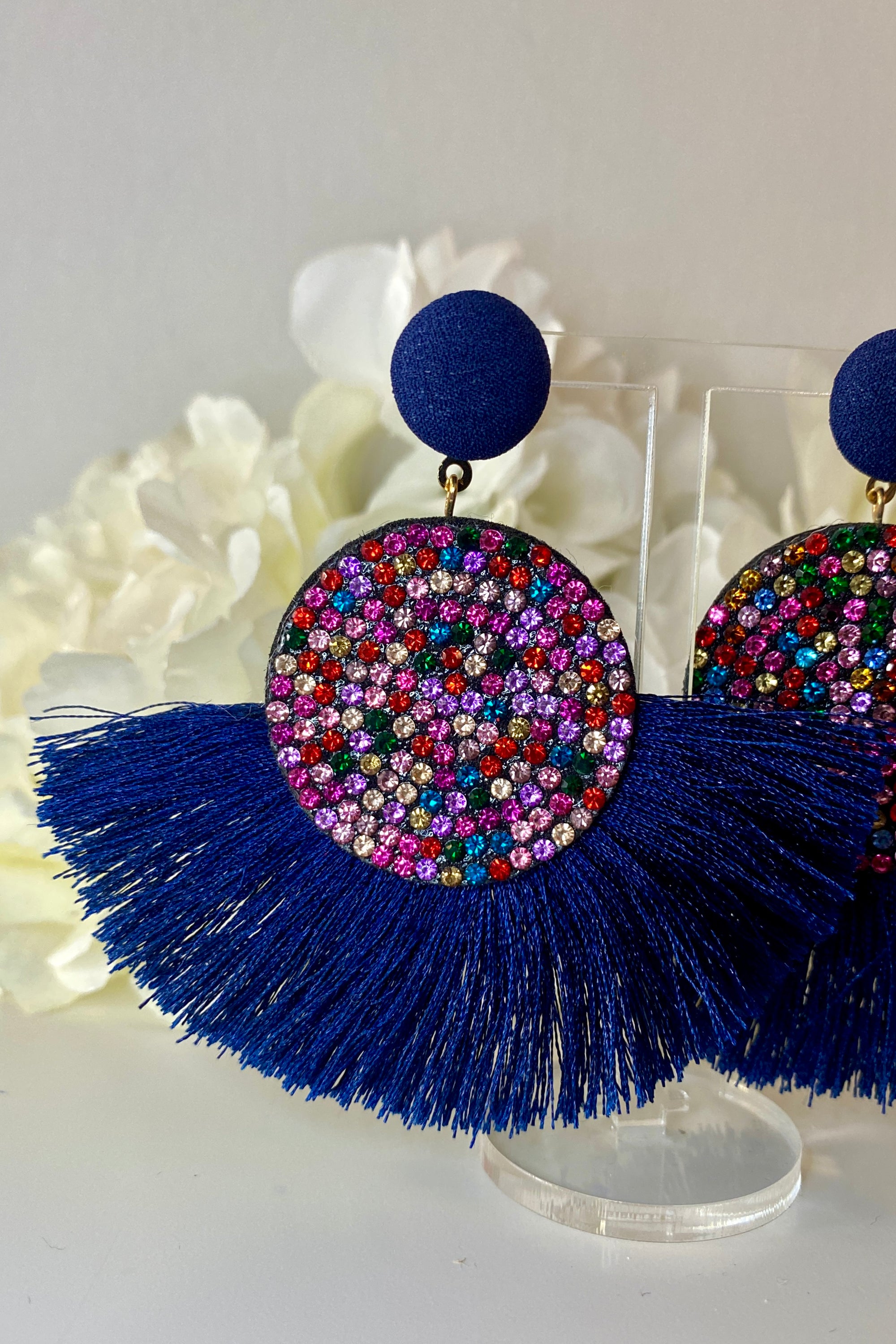 Pendientes Circular Flecos Colores