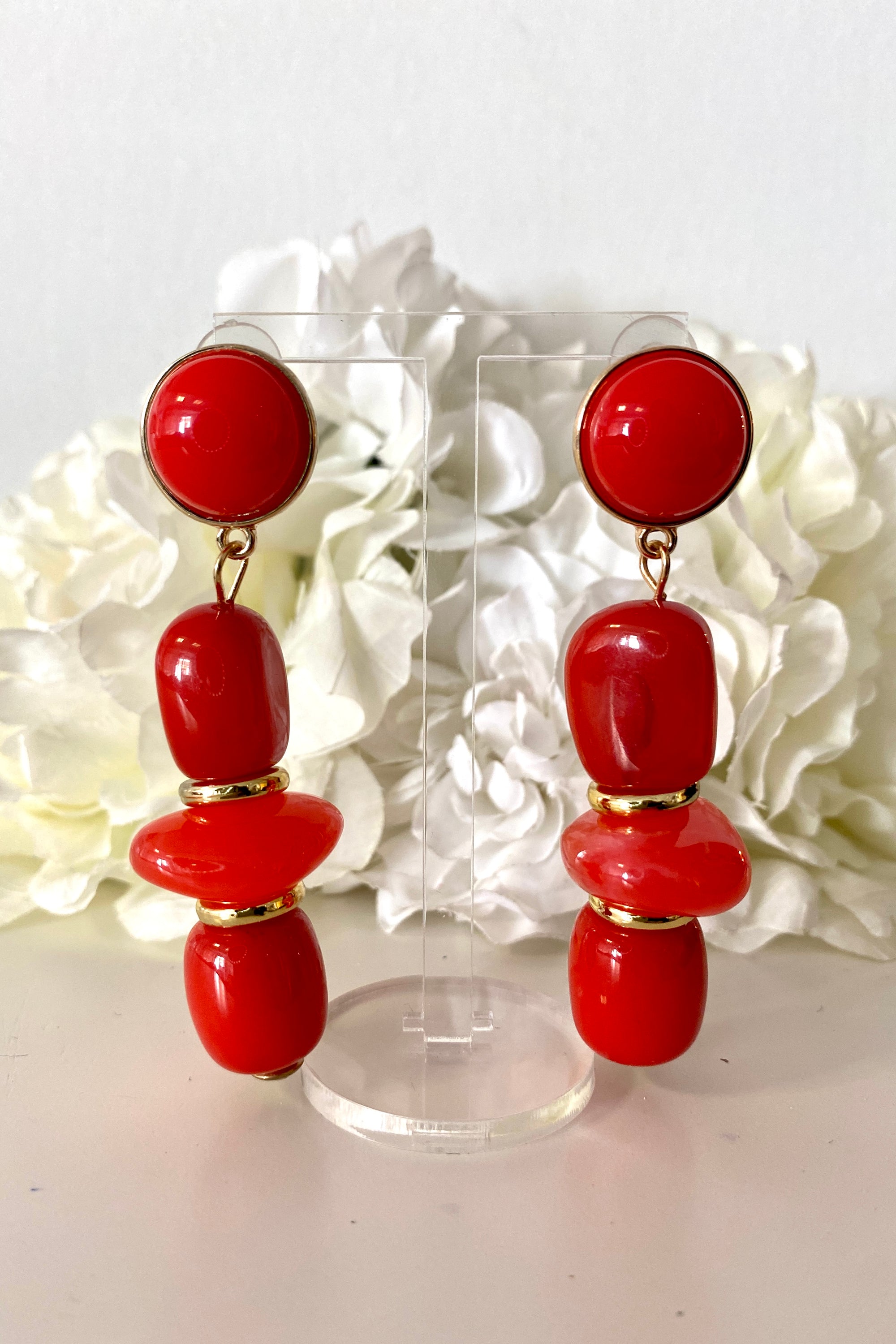 Pendientes Zen Rojo