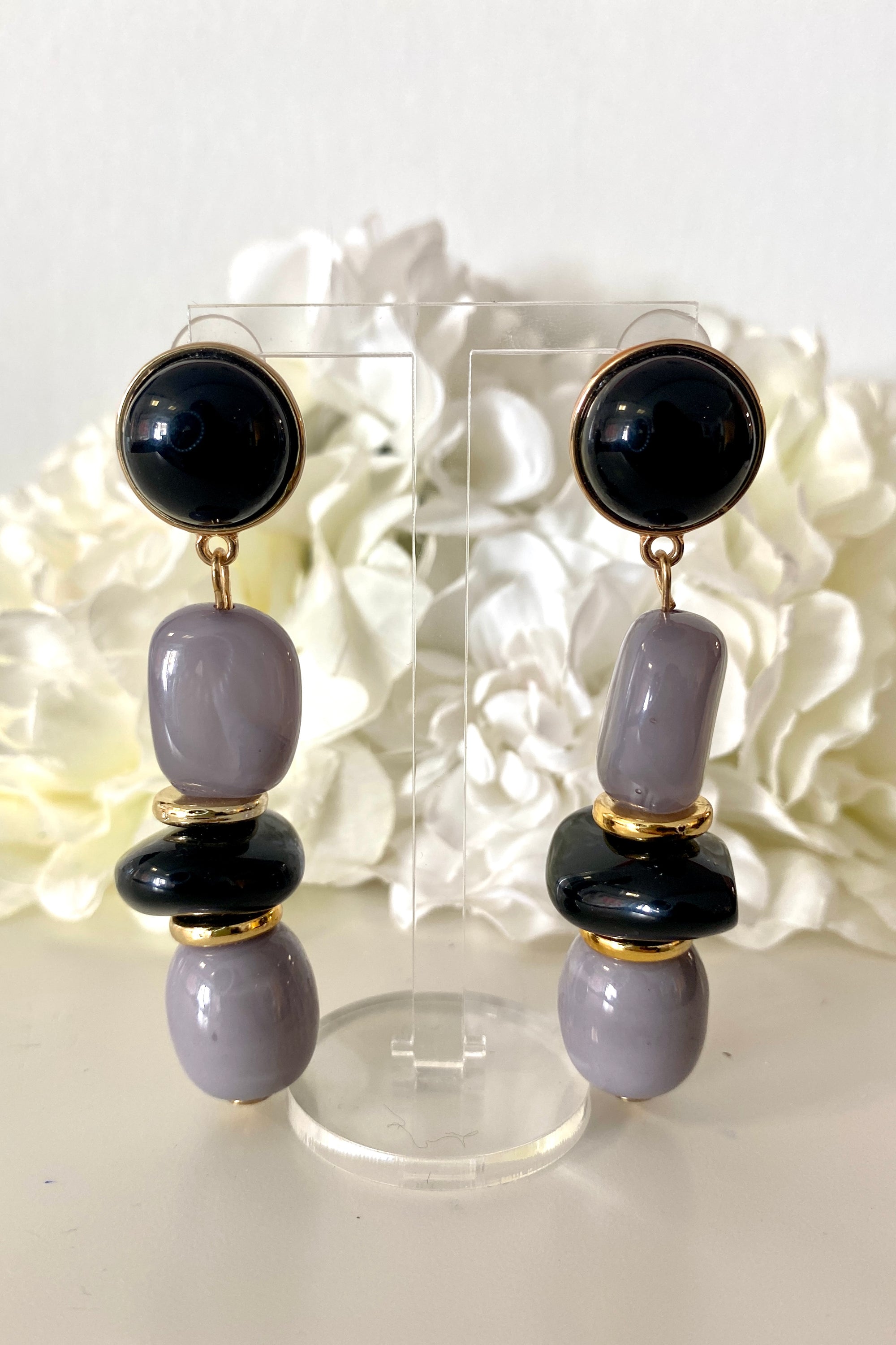 Boucles d&#39;oreilles en soie Palermo avec frange bordeaux