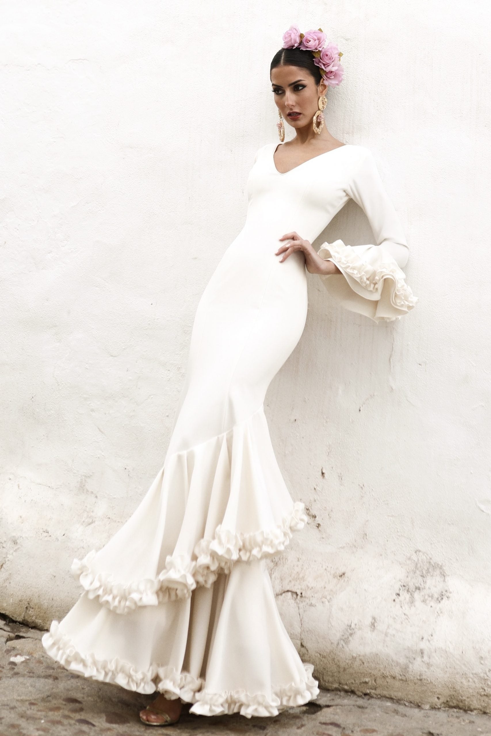 Vestido Flamenca Sassa Beige