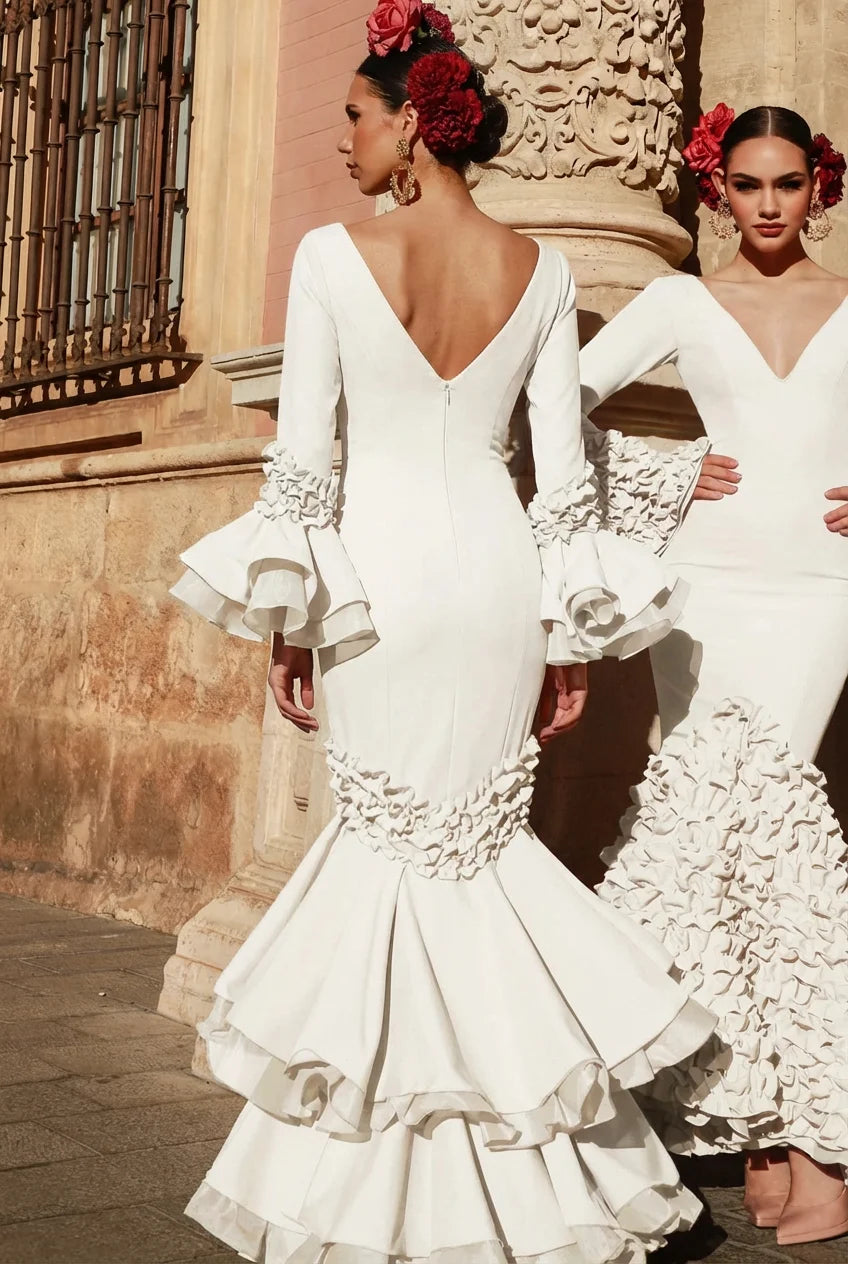 Vestido Flamenca Isabella Beige