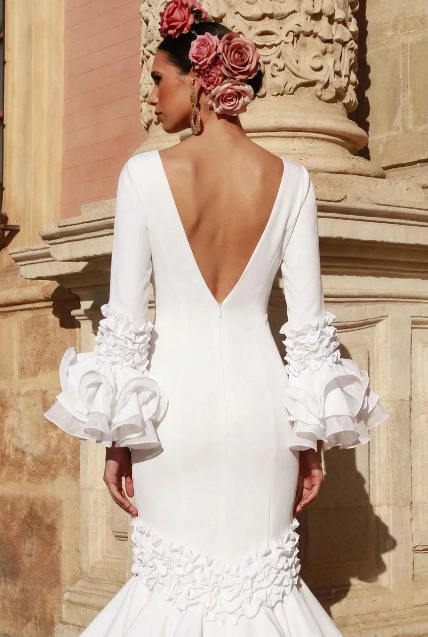 Vestido Flamenca Isabella Blanco