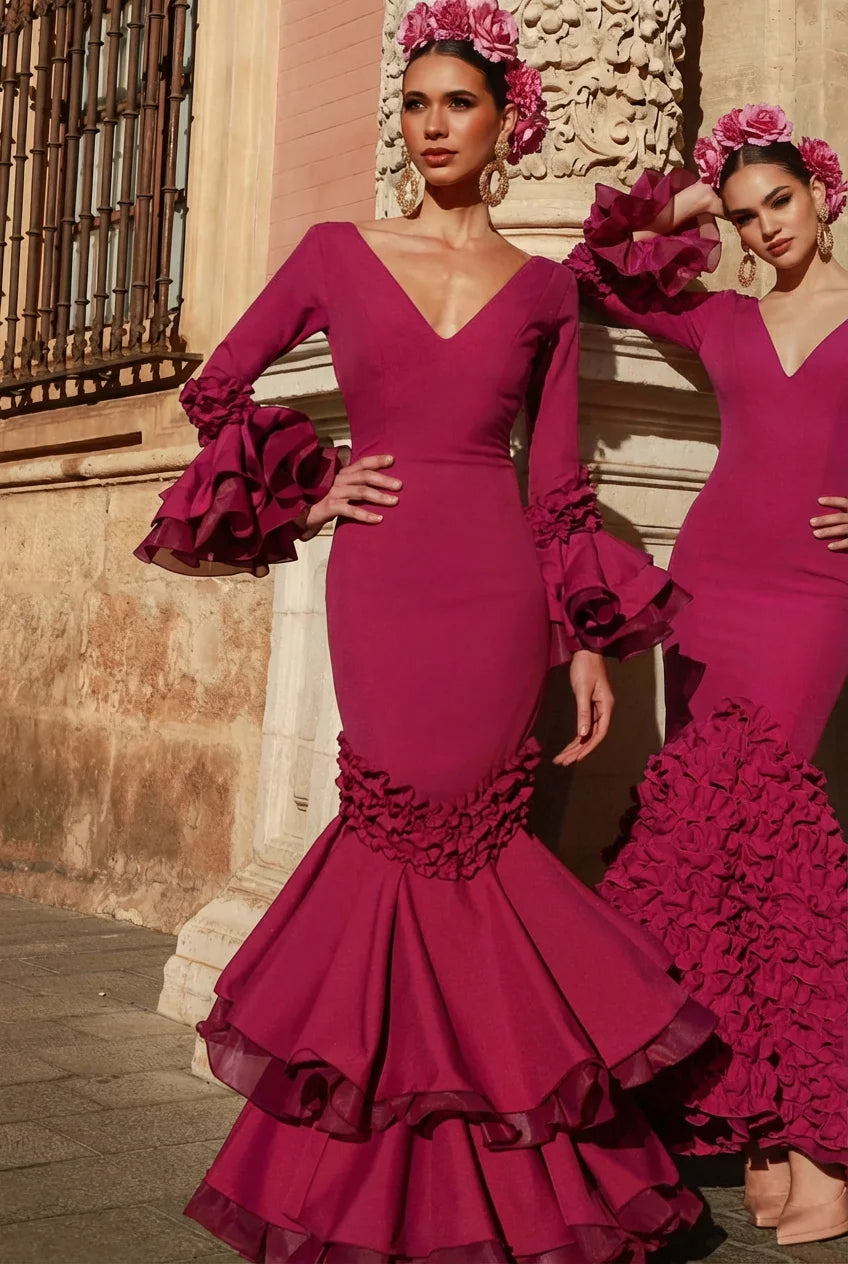 Vestido Flamenca Isabella Magenta