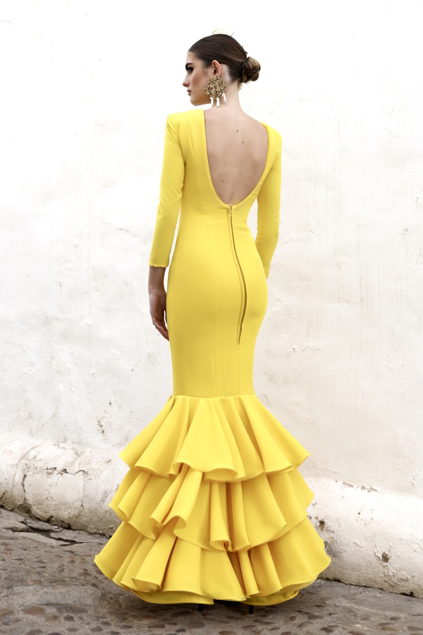 Vestido Flamenca Marina Amarillo
