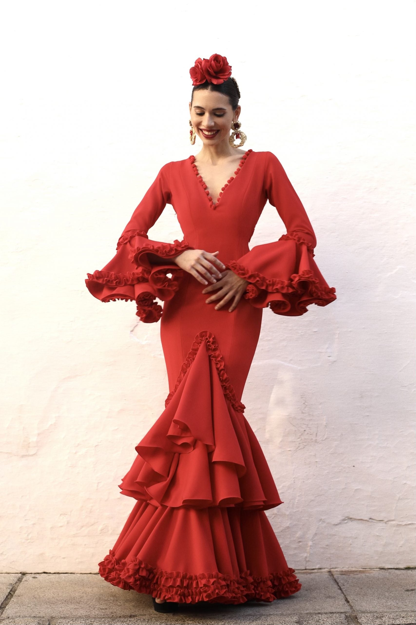 Vestido Flamenca Rocío Rojo