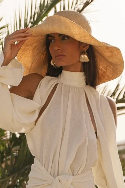Sombrero Rafia Natural Sur