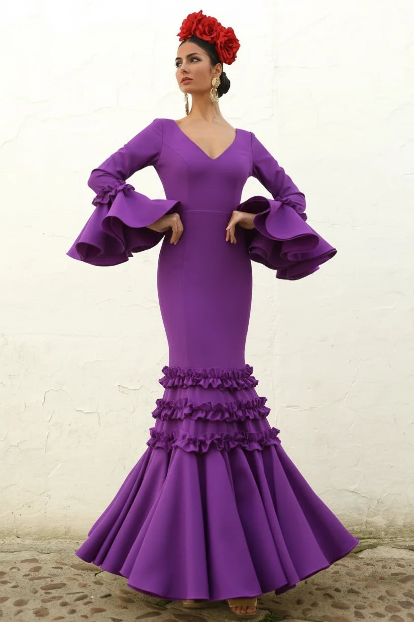 Vestido Flamenca Luisa Orquidea
