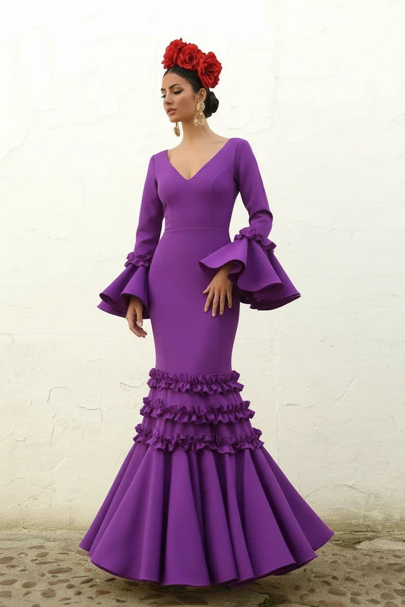 Vestido Flamenca Luisa Orquidea