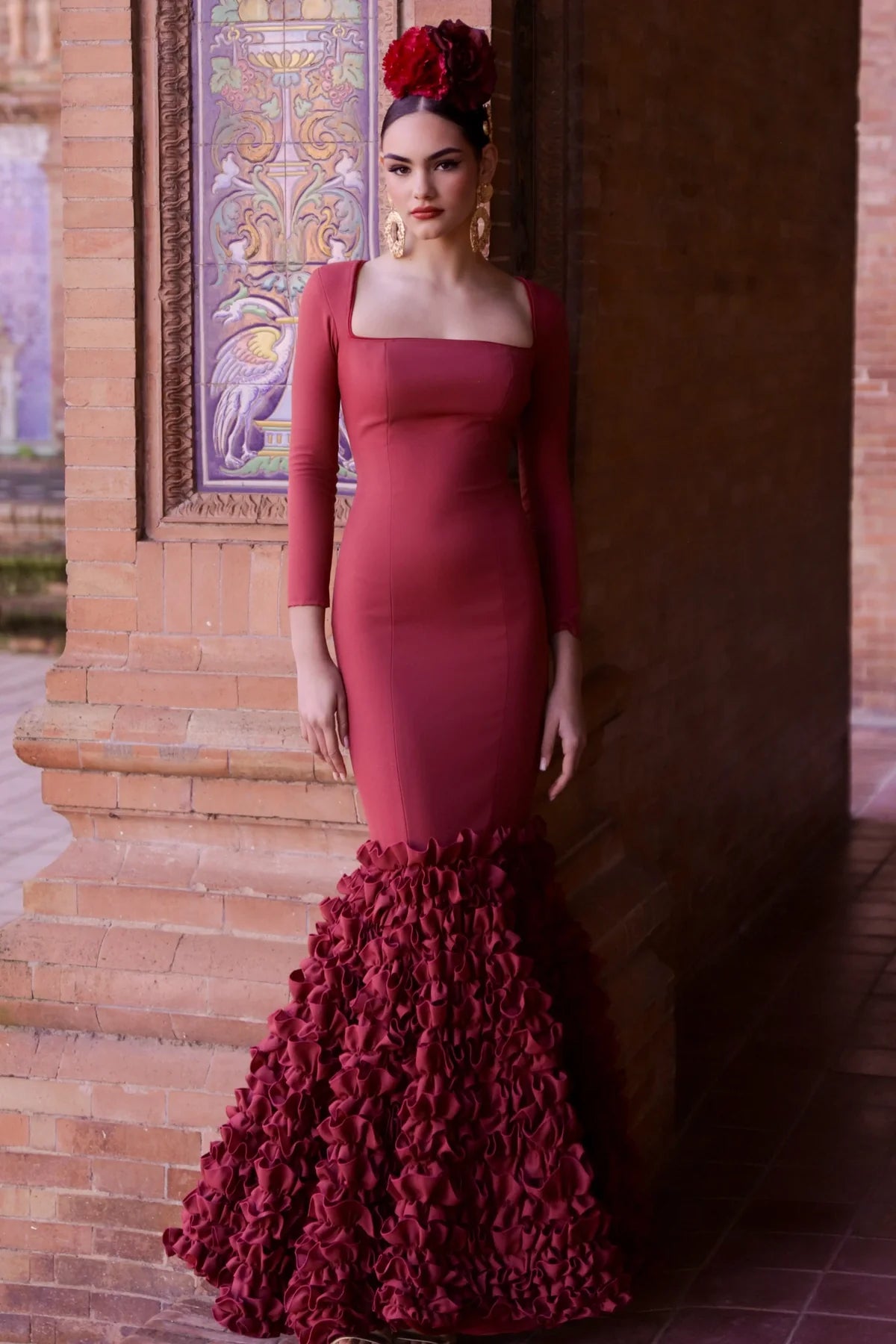 Vestido Flamenca Daniela Terracota