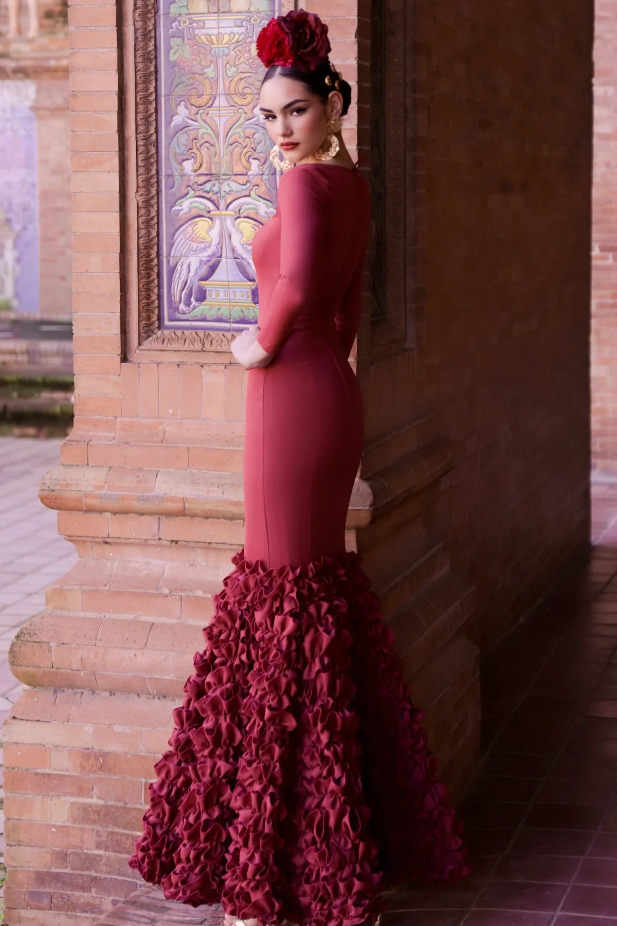 Vestido Flamenca Daniela Terracota