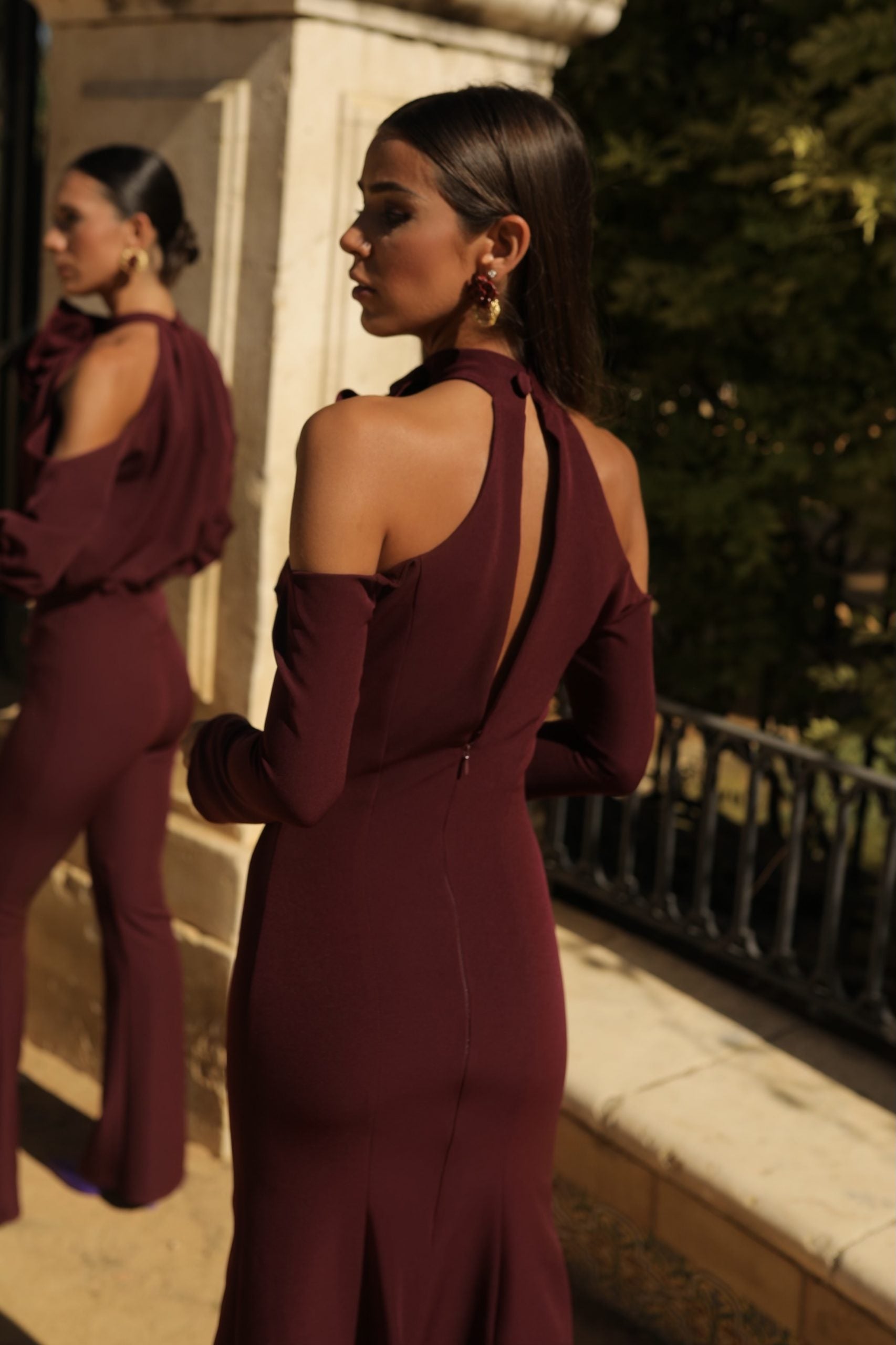 Conjunto Roseta Burdeos