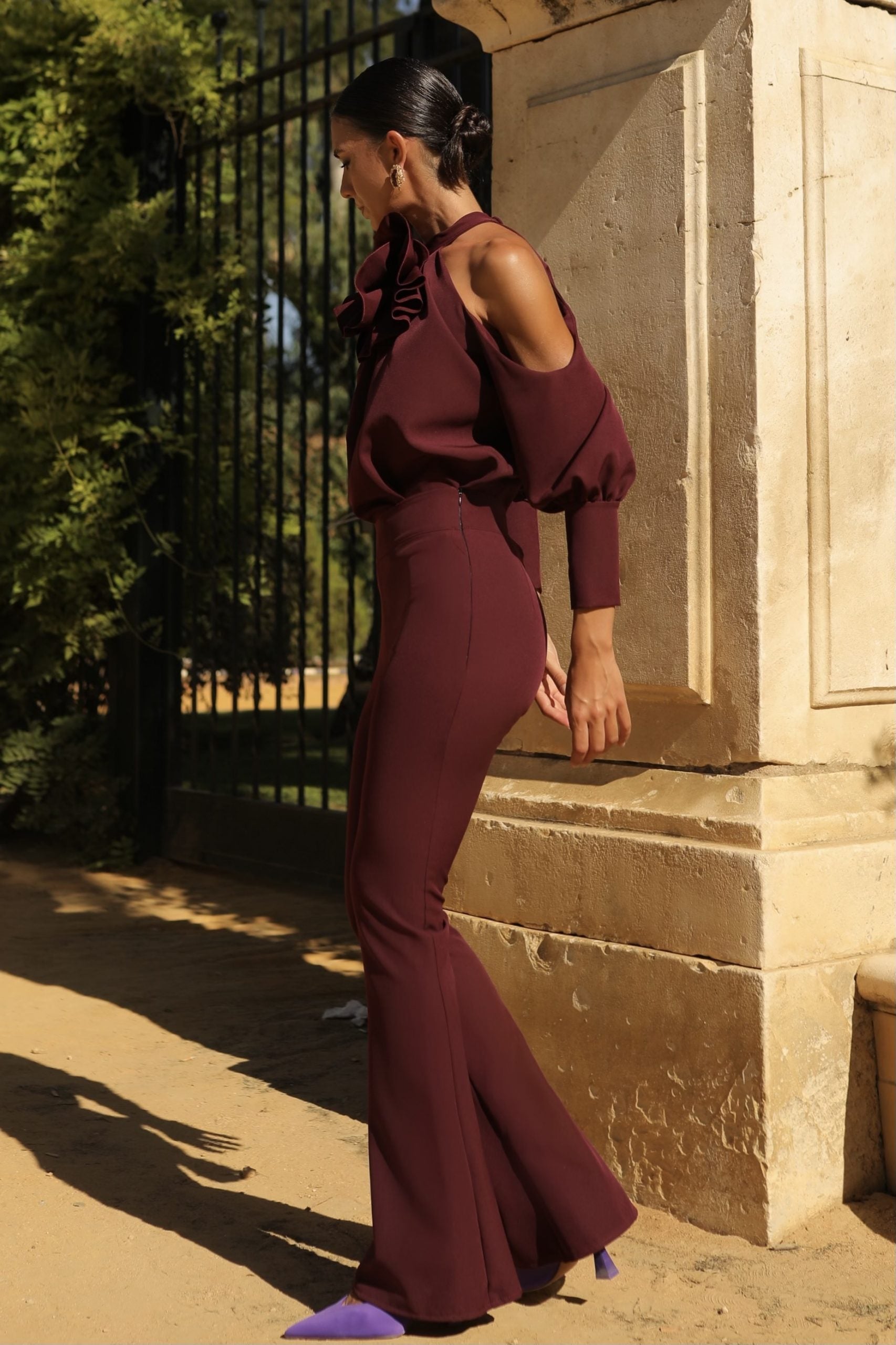 Conjunto Roseta Burdeos