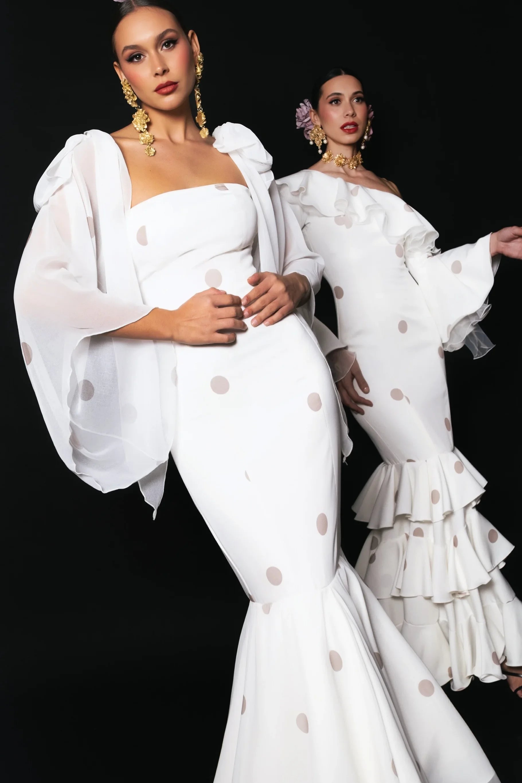 Vestido Valeria Lunares Camel